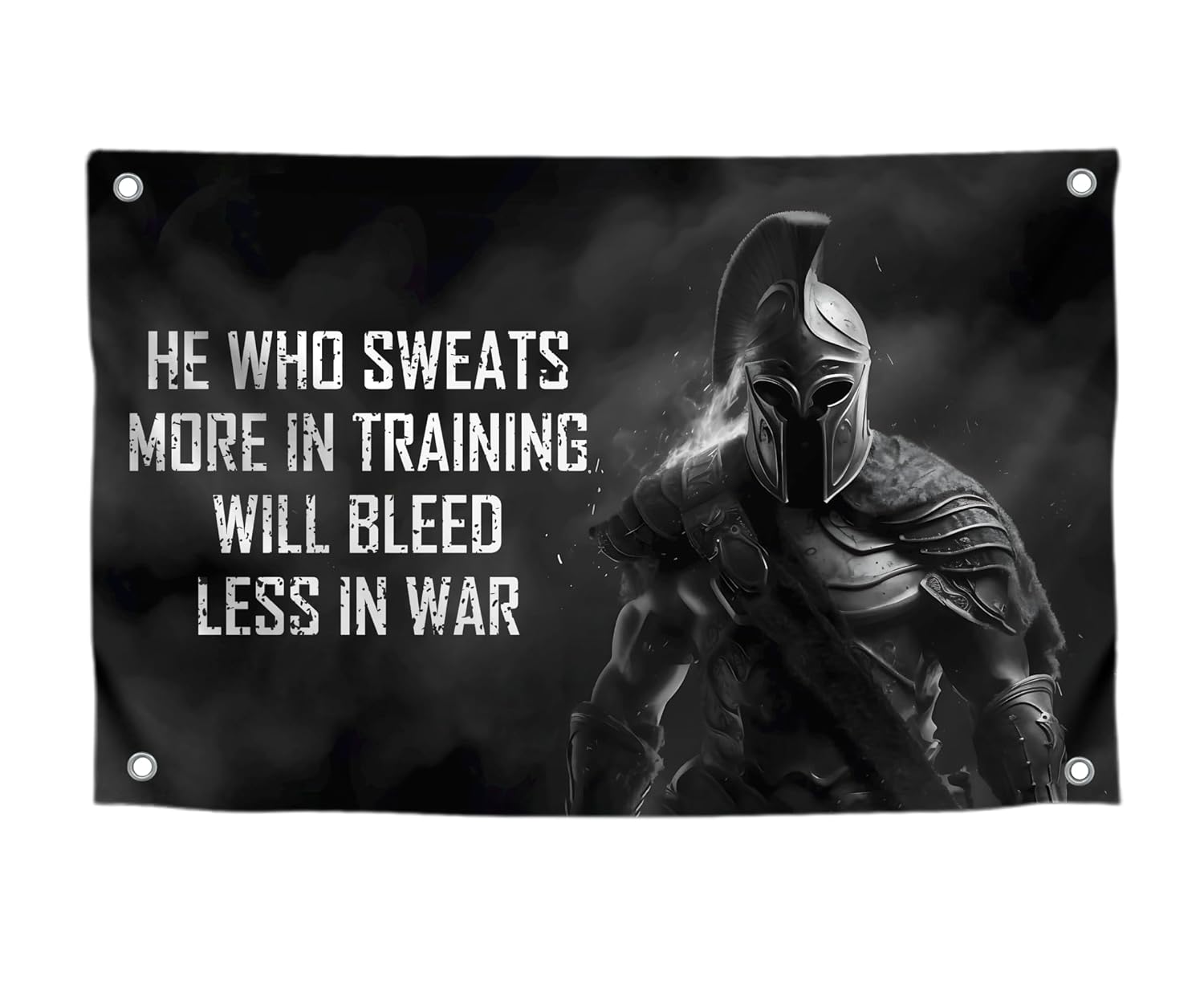 3x5フィート モチベーションを高めるフラッグ "He Who Who Sweats More In Training Wi