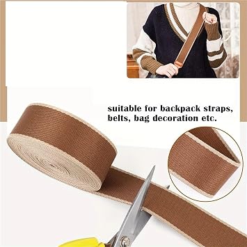 Bag Strap 5 Yards Striped Webbing Nylon Belt Strap Purse Straps Ribbon(Color6)