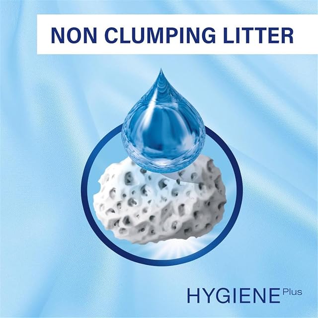 Foto 7 de 8 de Catsan Hygiene - Arena para gatos no aglomerante, 20 L (paquete de 4), gránulos blancos de bajo polvo…
