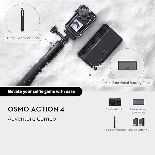 Miniatura 8 de DJI Osmo Action 3 Cámara de acción, paquete combinado estándar con kit de acción para exteriores Deco Gear, funda personalizada premium, tarjeta de
