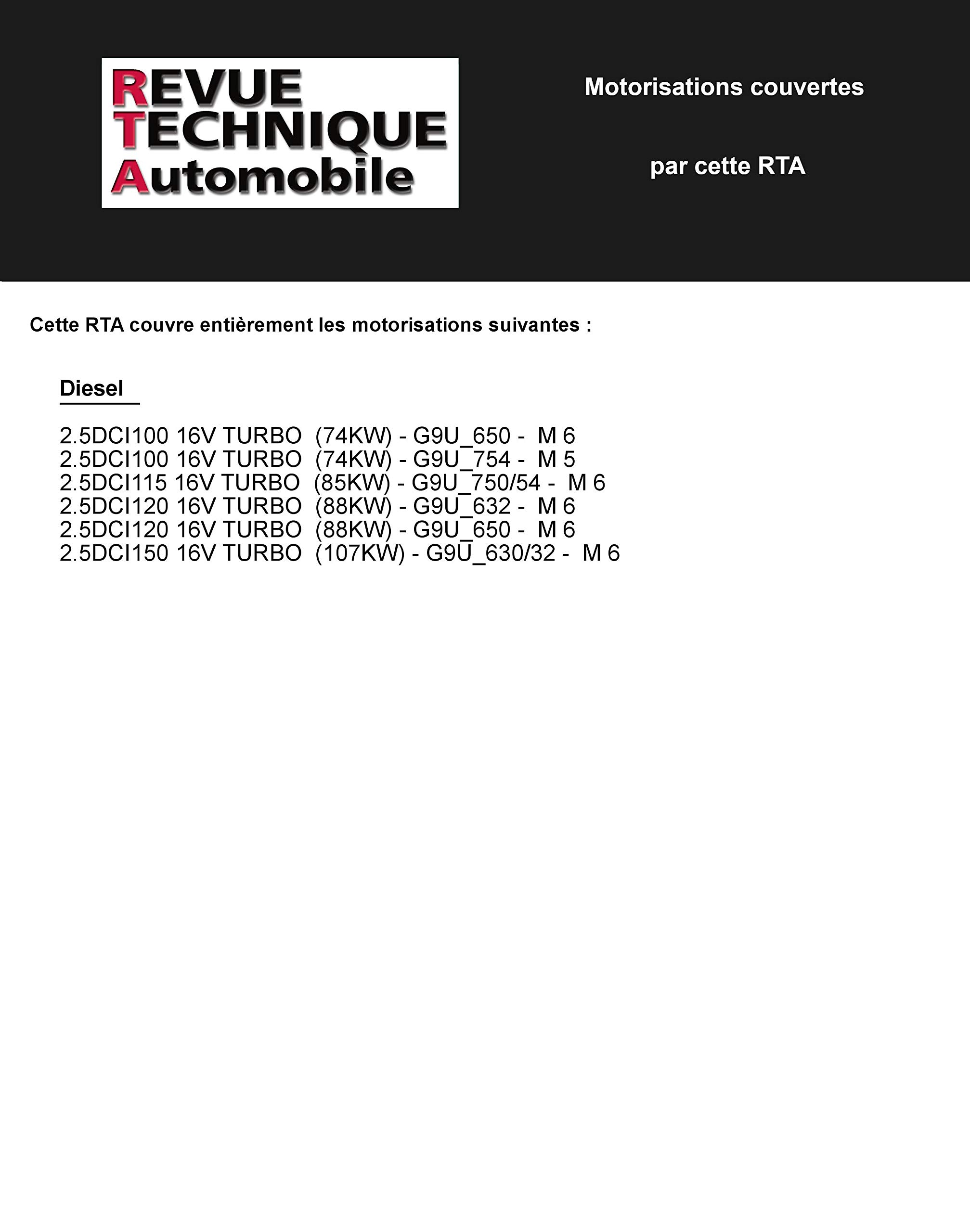 E.T.A.I - Revue Technique Automobile B760 - RENAULT MASTER II PHASE2 2.5DCI 2003 a 2010