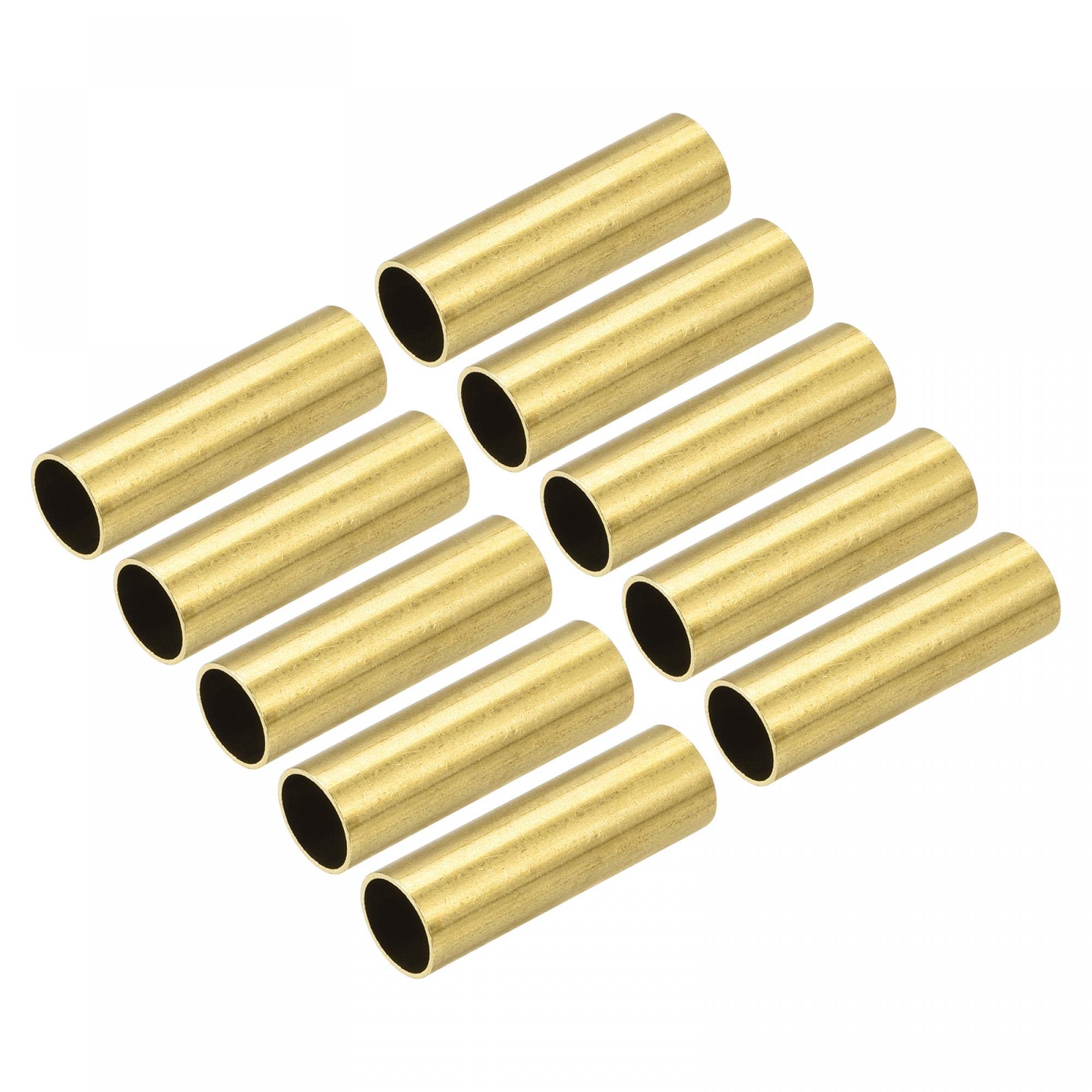 10er-Set Nahtlose Messing-Rundrohre – 30 Mm Lang, 10 Mm Außen-Ø, 1 Mm Wandstärke – Für DIY, Basteln & Dekoration