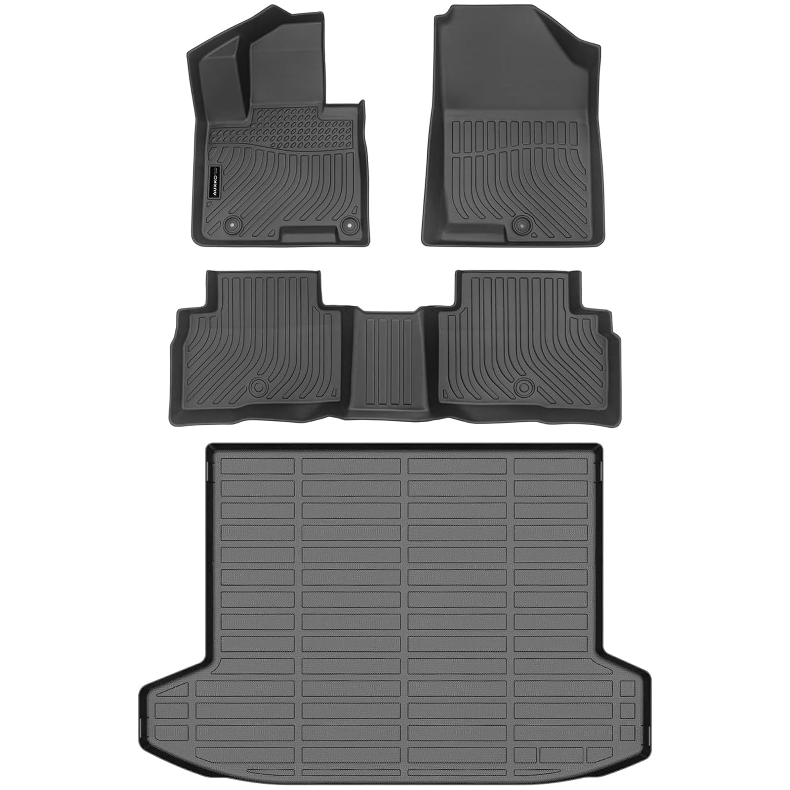 Auxko All Weather Floor Mats Cargo Mat Fit for Hyundai Tucson Hybrid 2022-2025 TPE Liners Tucson 2022-2025 Accessories Set All Season Guard Odorless Anti-Slip Floor Mats