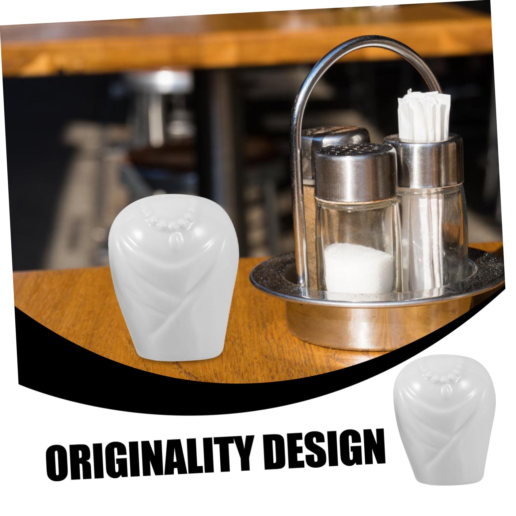 FUNOMOCYA S Pick Ceramic Bridal Pepper Shakers Spice Jars Salt Chicken Essence Chili for Wedding Decor