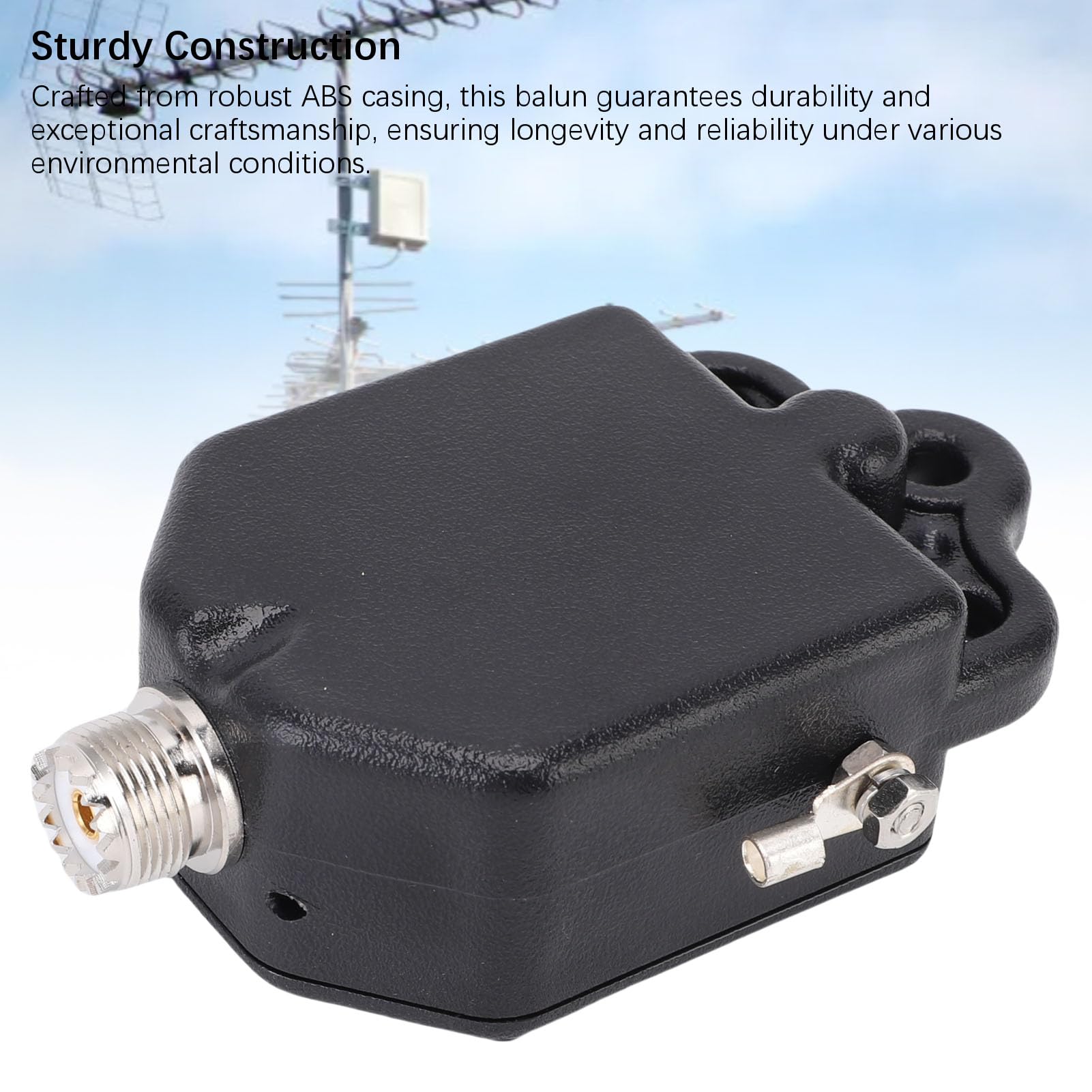 Eujgoov 1:64 Mini Balun Transformer 100W 1-30MHz Balun RF Transformador Compacta ABS Compacta para FT8 FM Am FSK con Interfaz Estándar Configuración Fácil