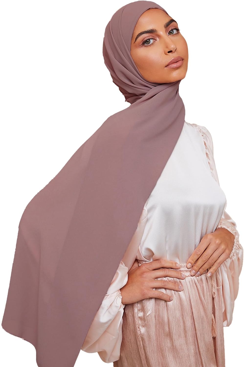 VOILE CHIC Non-Slip Premium Chiffon Hijab Scarf for Women - Lightweight Head Scarf Wrap for Full Coverage and All Day Comfort