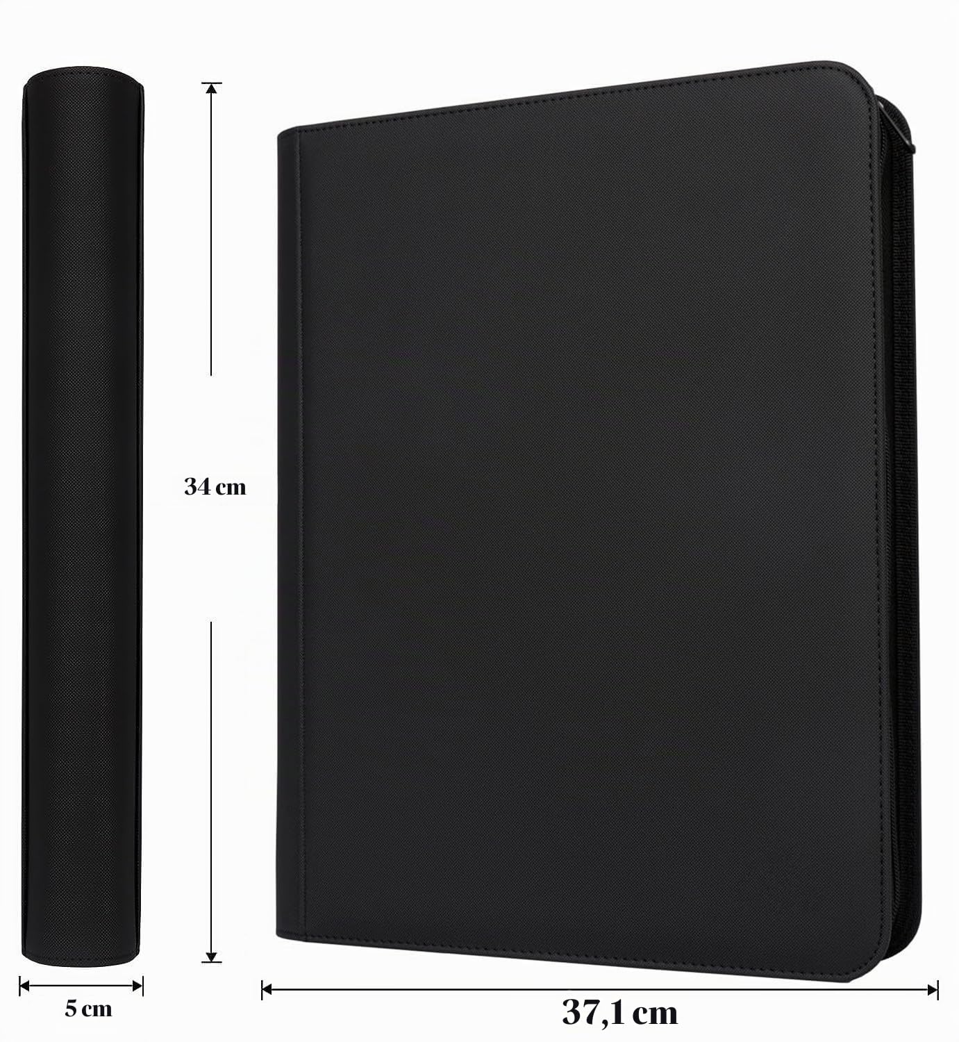 60 Taschen Graded Card Binder, Toploading PSA Slab Holder Album, PU Leather Graded Card Storage Binder, Premium 6 Pocket PSA Card Binder Album with Sleeves (Black)