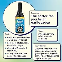 Vista 6 de Aminos de coco, salsa de ajo Coconut secret, 10 onzas líquidas, secreto de coco, aminos de coco, salsa de ajo, 10 onzas líquidas