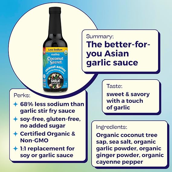 Coconut Secret Coconut Amino Garlic Sauce, 10 fl. oz.