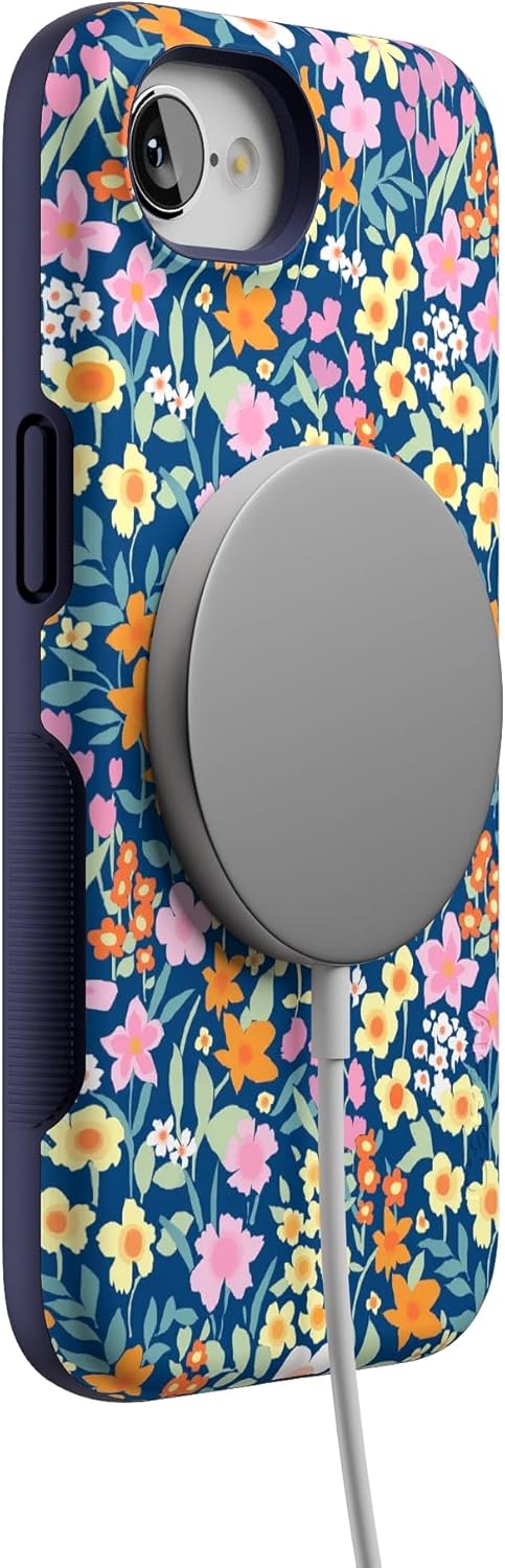 Casely iPhone 17e Case | Full Bloom | Navy Floral | Bold Protective Design | Compatible with MagSafe