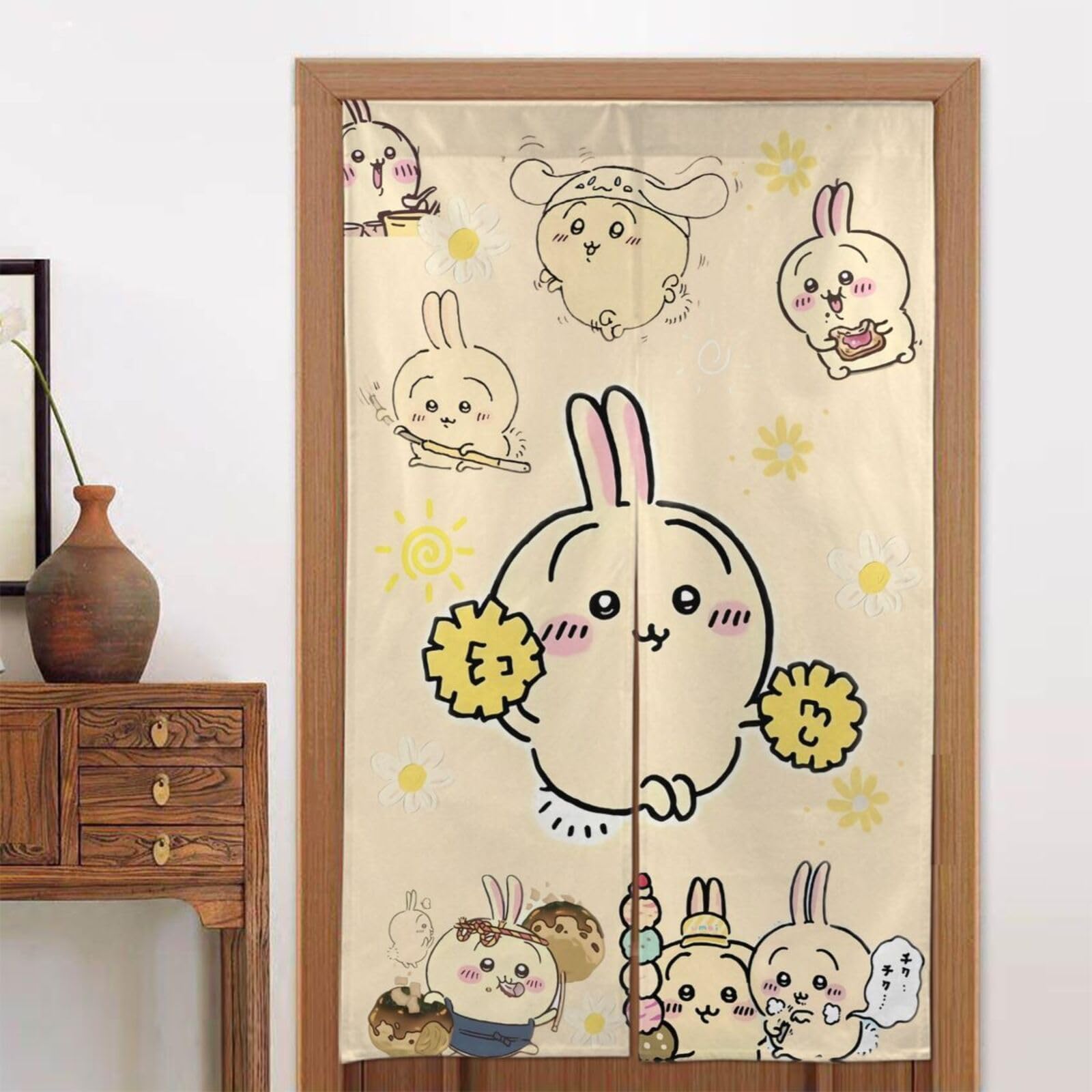 Amazon｜のれん ちいかわ うさぎ 暖簾 カーテン 遮光 間仕切り