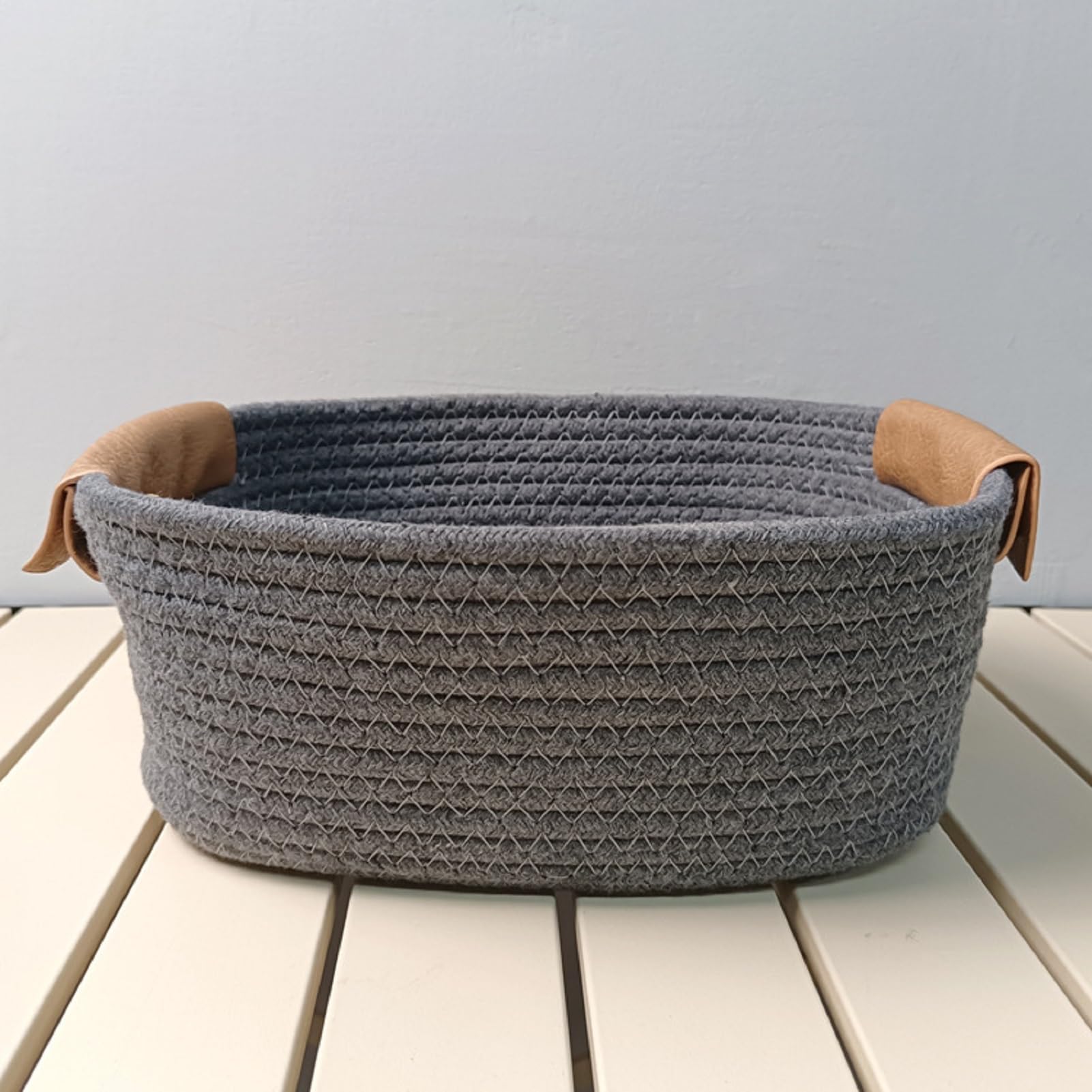 Set 2 Cestini Intrecciati In Corda Di Cotone - Organizer Per Bagno E Camera Bambini - Foto 7