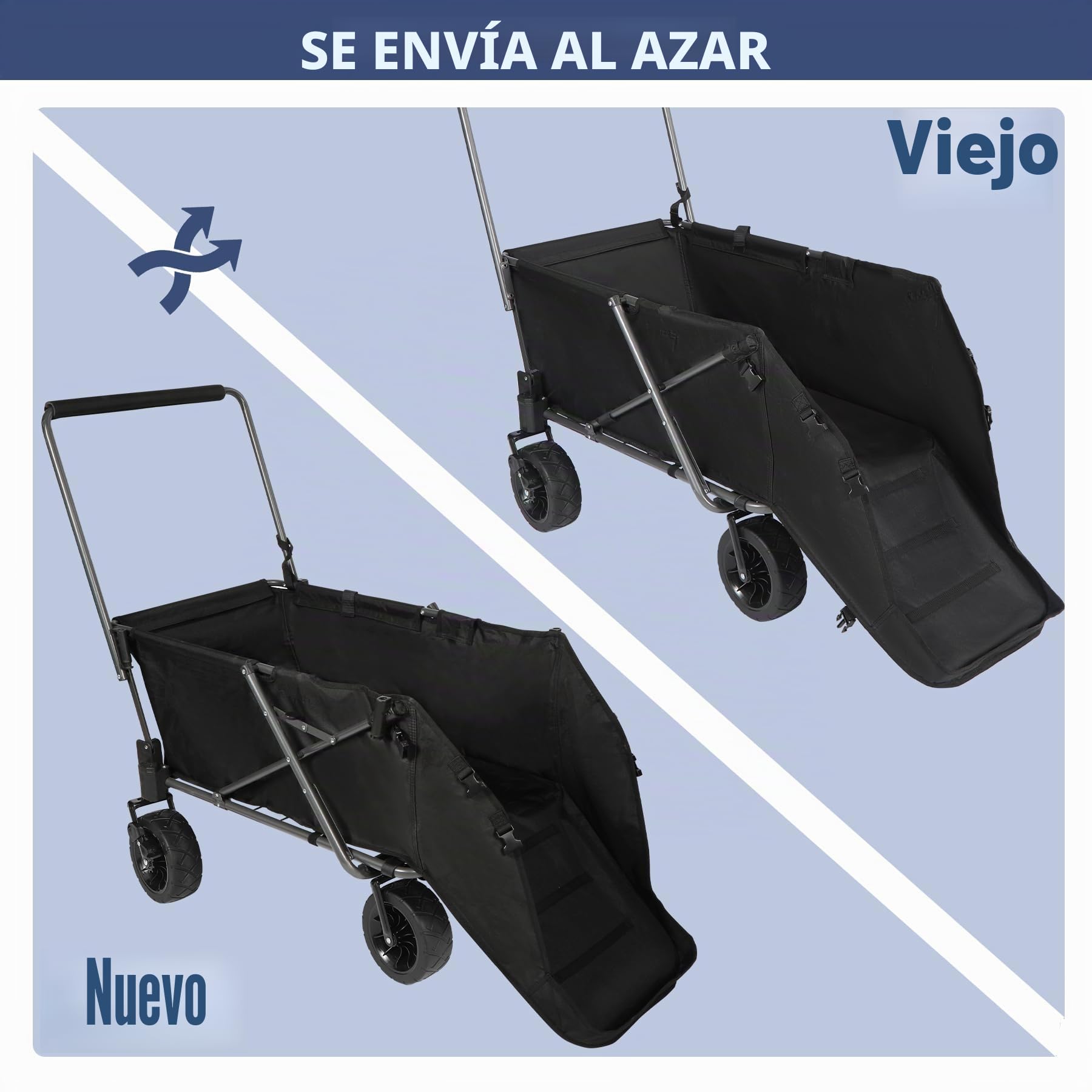 REDCAMP Carrito plegable para perros con parte trasera extensible, capacidad de carga de 136 kg para perros grandes, ruedas todoterreno con frenos, para camping, jardín al aire libre, tela Oxford 600D