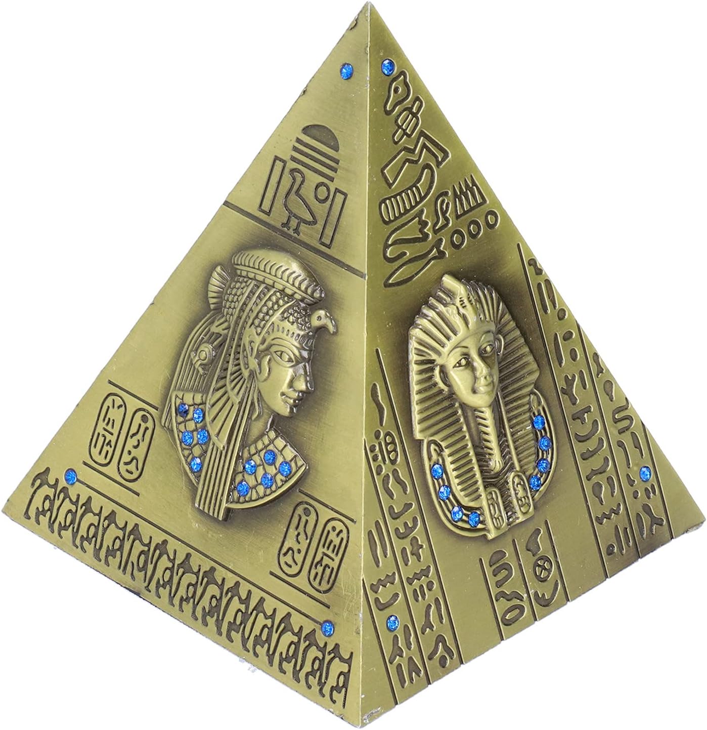 Jiawu Egyptian Pyramid Statue, Mini Size Egypt Figurine Model Sculpture, Retro Feng Shui Ancient Egyptian Decor for Home, Office, Bar, Restaurant, Wedding, Party, Gift for Family & Friends
