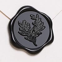 Vista 25 de UNIQOOO Calcomanías de sello de cera, calcomanías de sello de invitación de boda de rama de olivo, 100 calcomanías autoadhesivas Prosecco Metallic