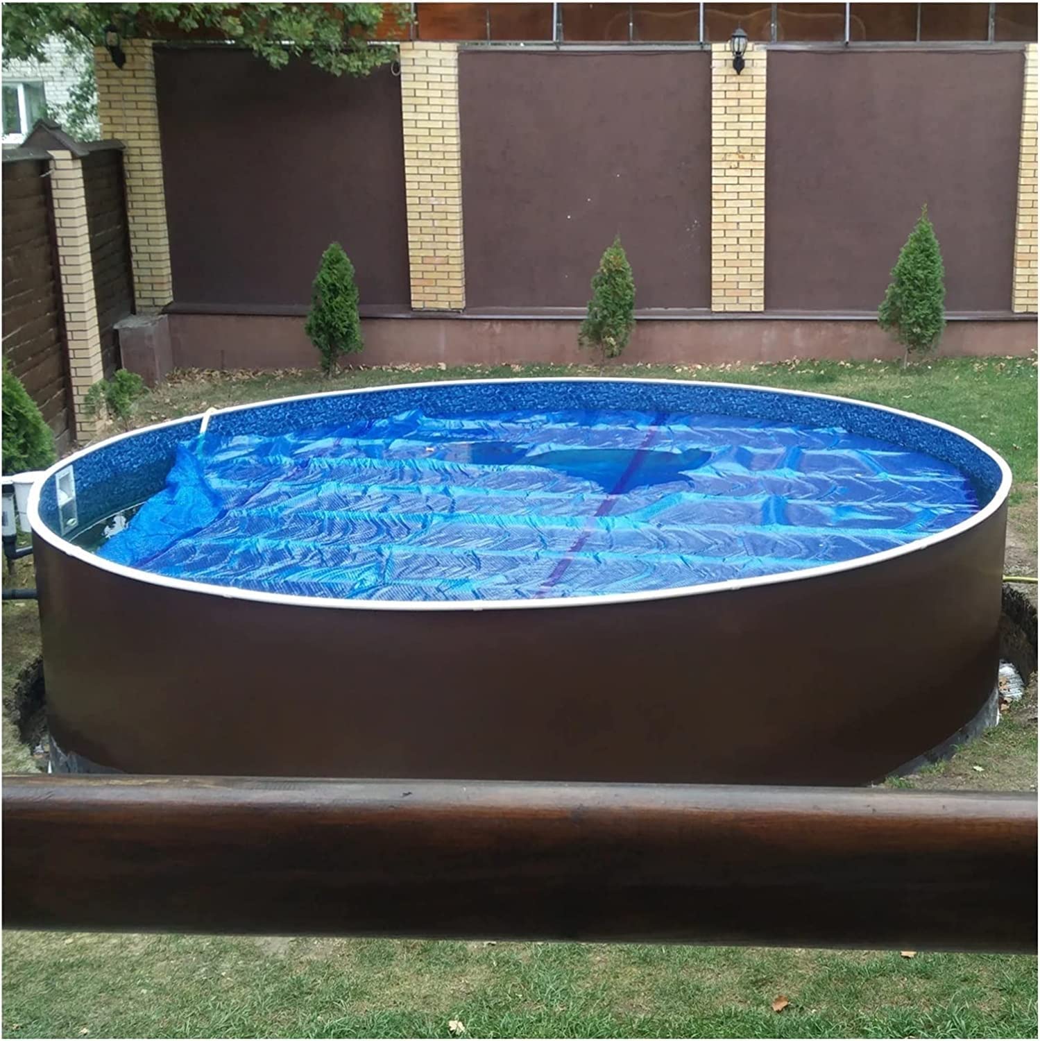 SAFWEL Dustproof Pool Protector Pool Cover Heat Retaining Solar Blanket Cover for Swimmer, Blue Solar Blanket for Above-Ground and In-Ground Pools, 10ft 12ft 24ft 18ft 16ft 20ft (Size : 3ft/1m)