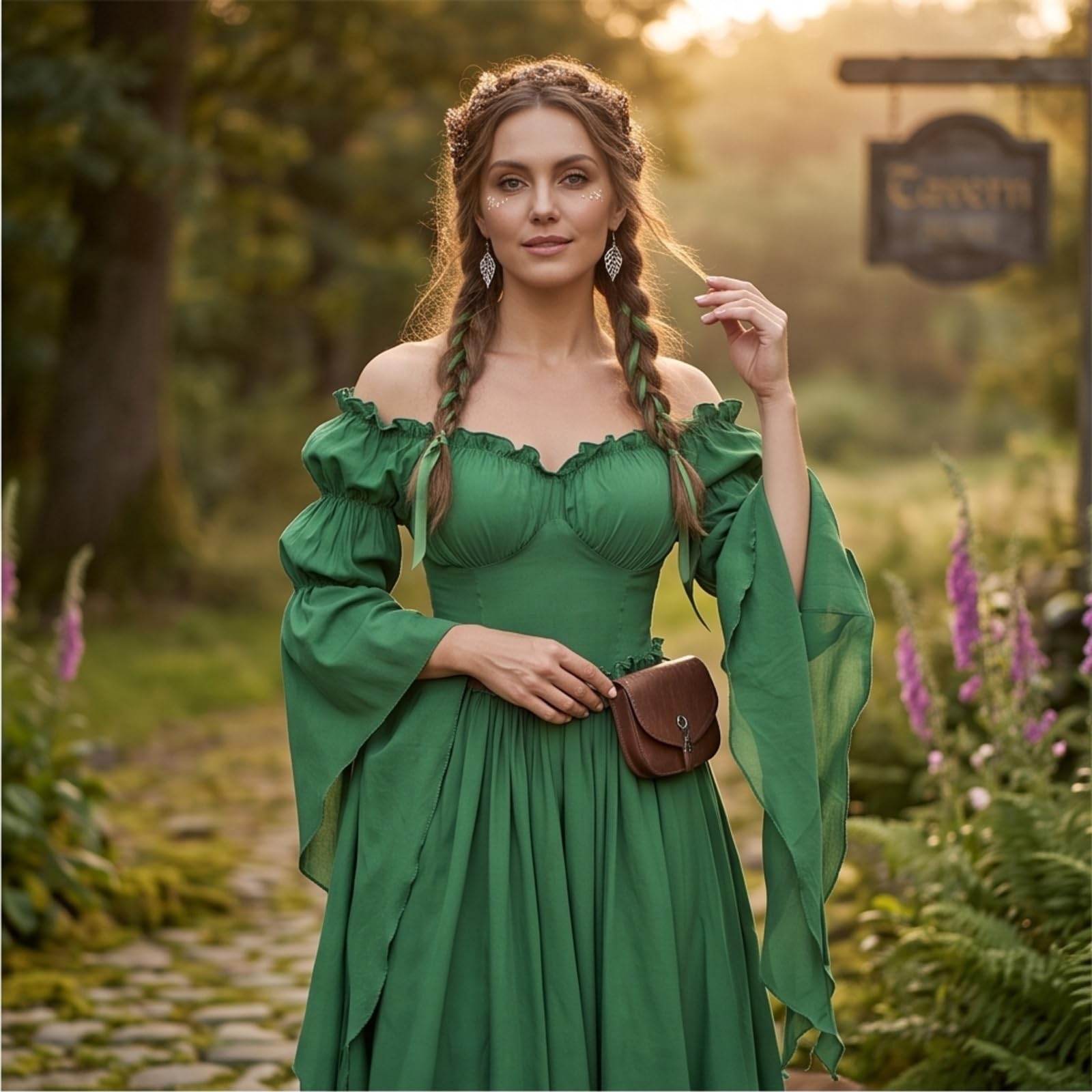 Halloween Kostüm Damen Renaissance Viktorianisches Kleid Gothic Kleid