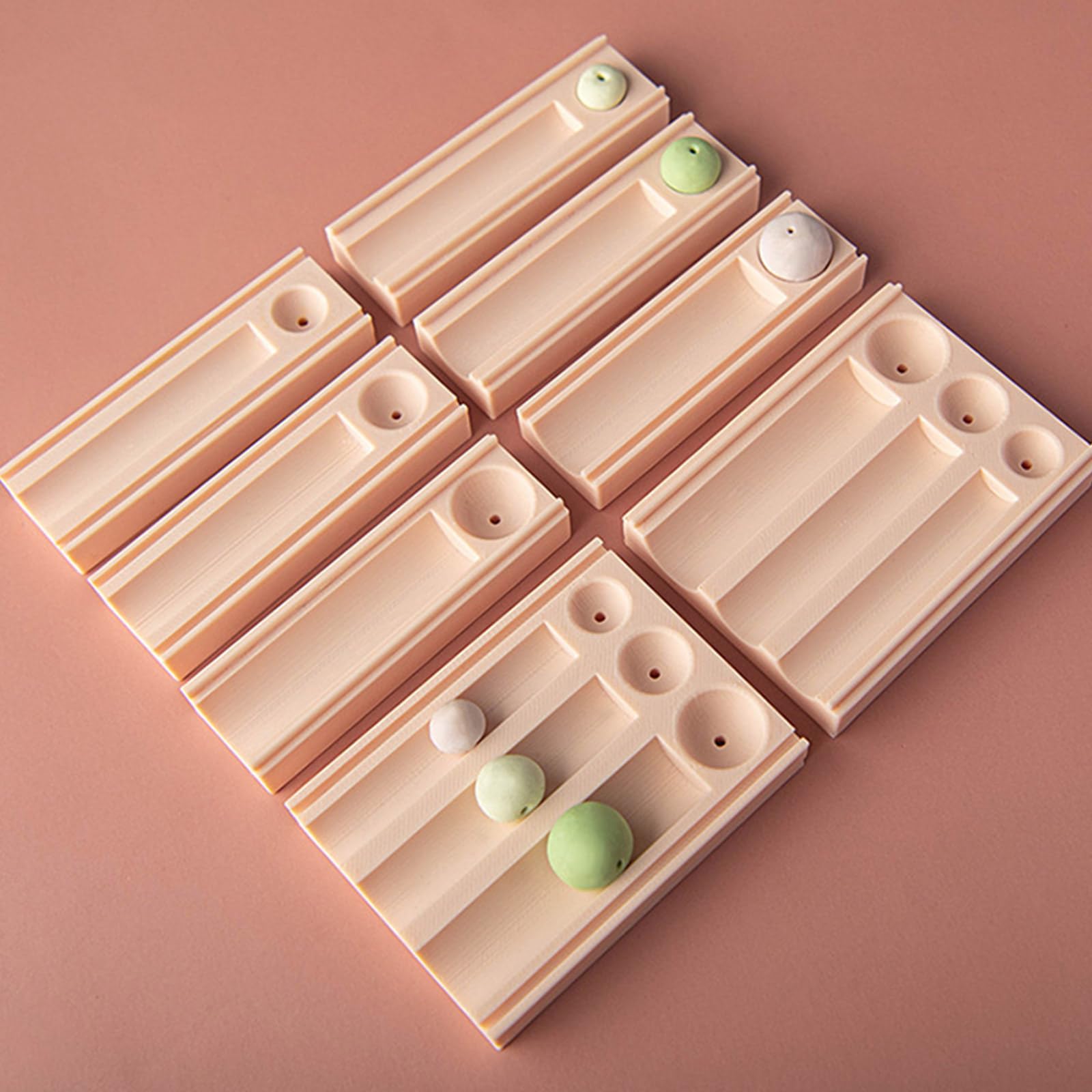 Strumento per modellare sfere argilla con design antiaderente Strumento per modellare perline per la creazione gioielli e stampo per fustellatura sfere argilla in miniatura per uniformità