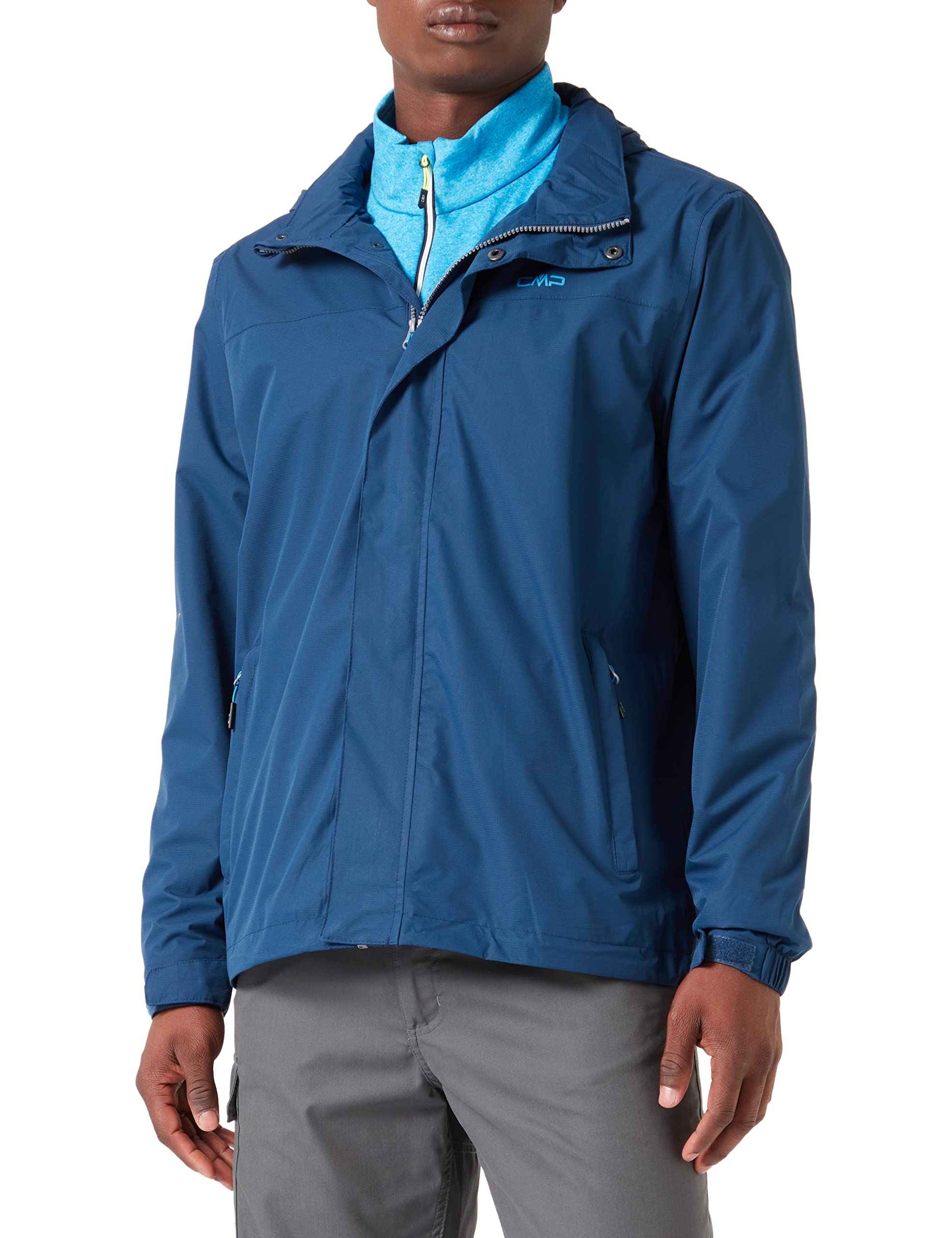 CMP - Man Jacket Snaps Hood, Marine, 50