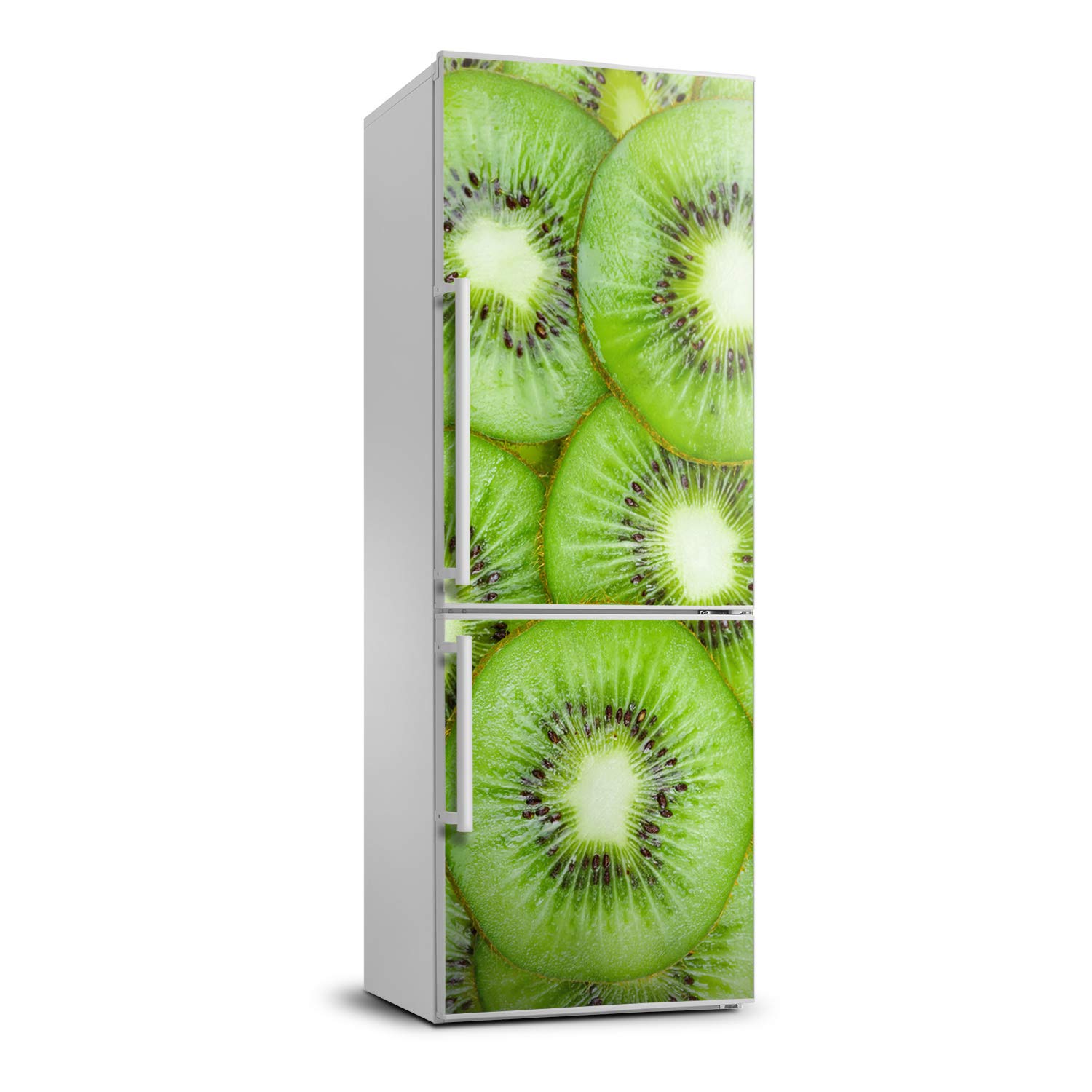 Autocollant frigo 60x180cm lavable et adhésif motif kiwi pour cuisine