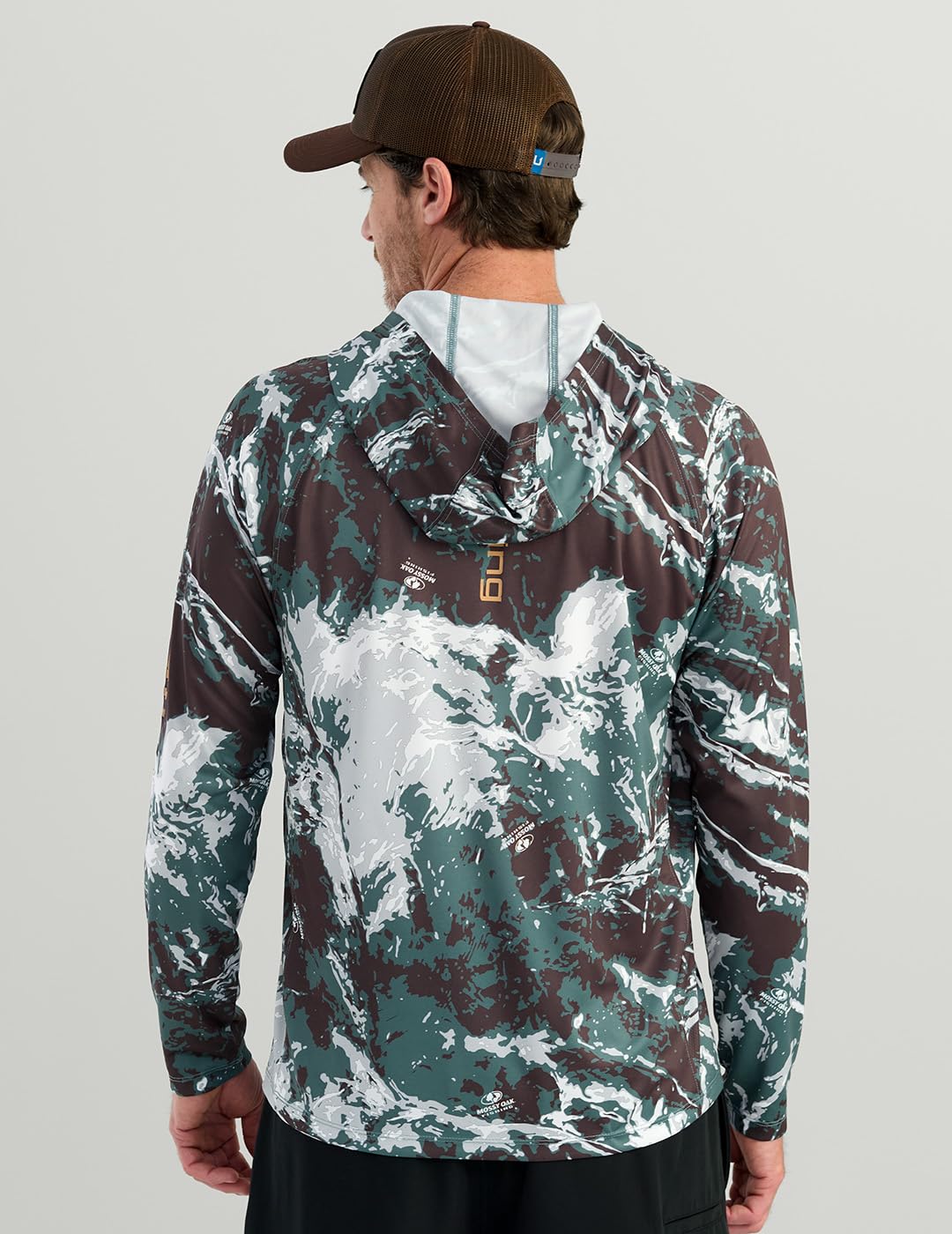 HUK Herren Pursuit Pattern Crew Long Sleeve Shirt, Performance Shirt Pursuit Pattern Crew Langarmshirt Performance Shirt (1er Pack)