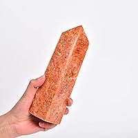 Vista 8 de JIC Gem Extra Large Rare Dendritic Jade Crystal Tower Natural Quartz Crystal Tower Point Wand Large Crystals and Stone Energy Crystal Wand Home