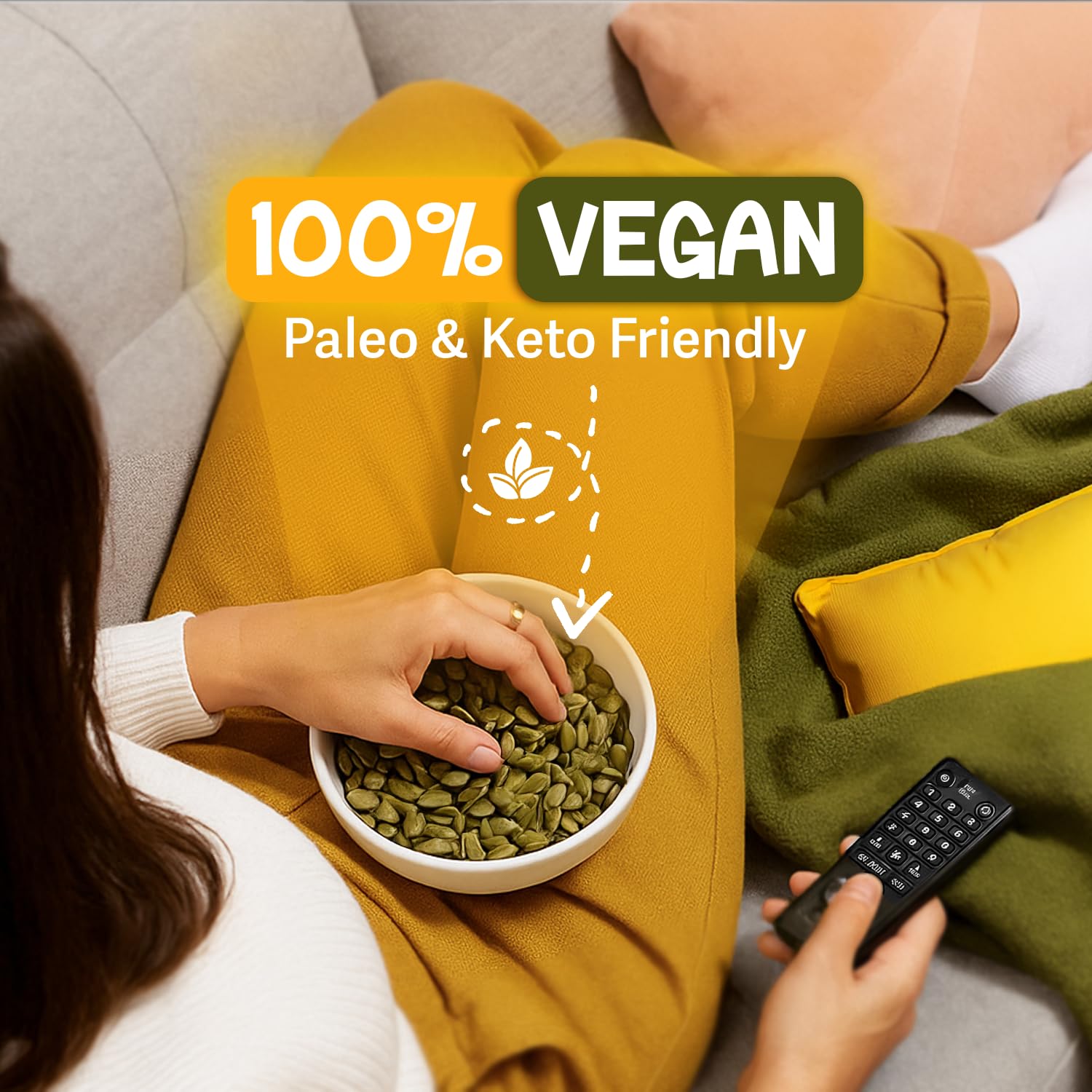 Sunbest Natural Raw Pumpkin Seeds, 5 lbs – Unsalted & Shelled – Bulk Bag, Whole Pepitas, Pumpkin Seeds to Eat – For Snacking, Baking & Topping – Rich in Essential Fatty Acids, Iron & Protein (80 oz)