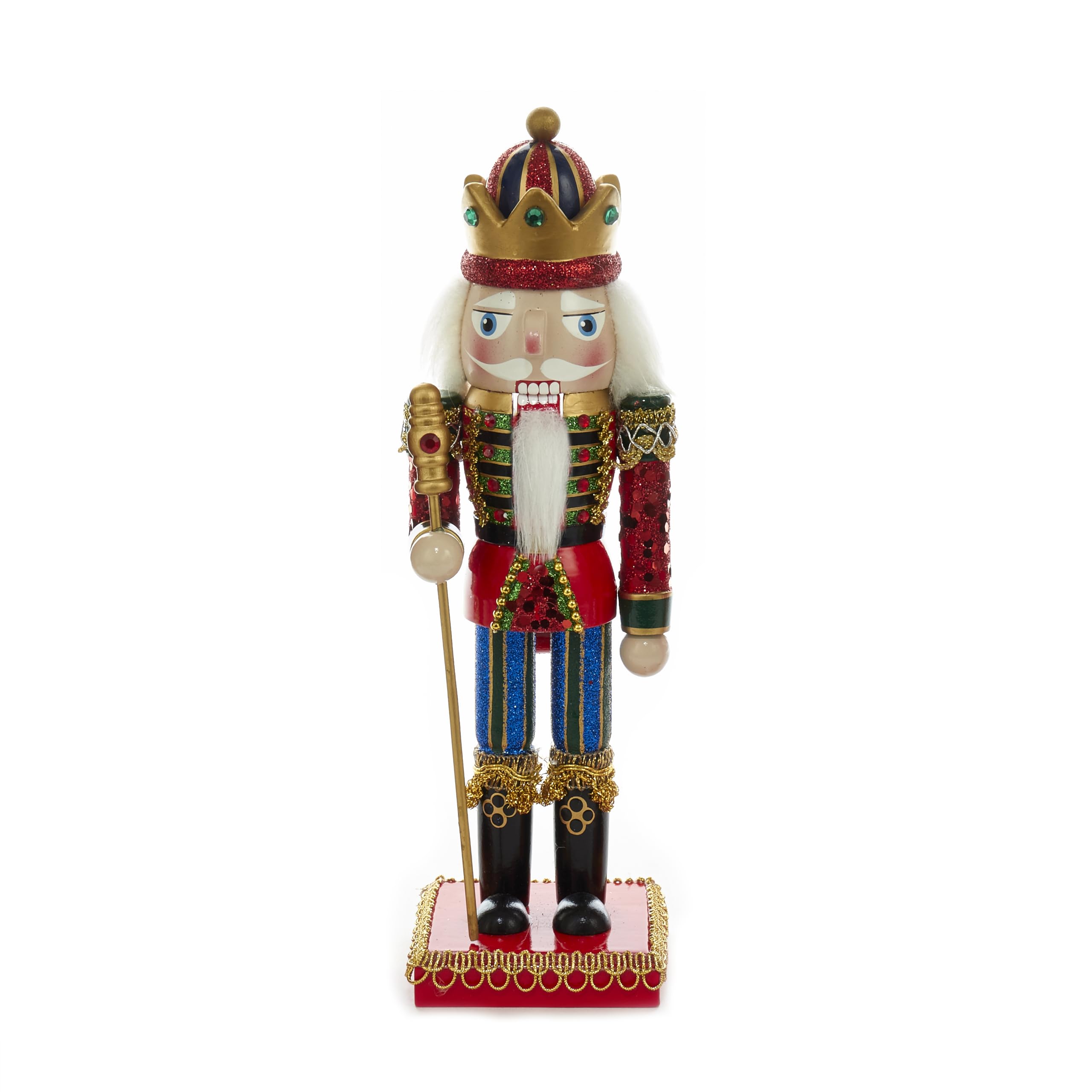Casse-Noisette Roi Kurt Adler déco de cheminée figurine de Noël en bois 25cm