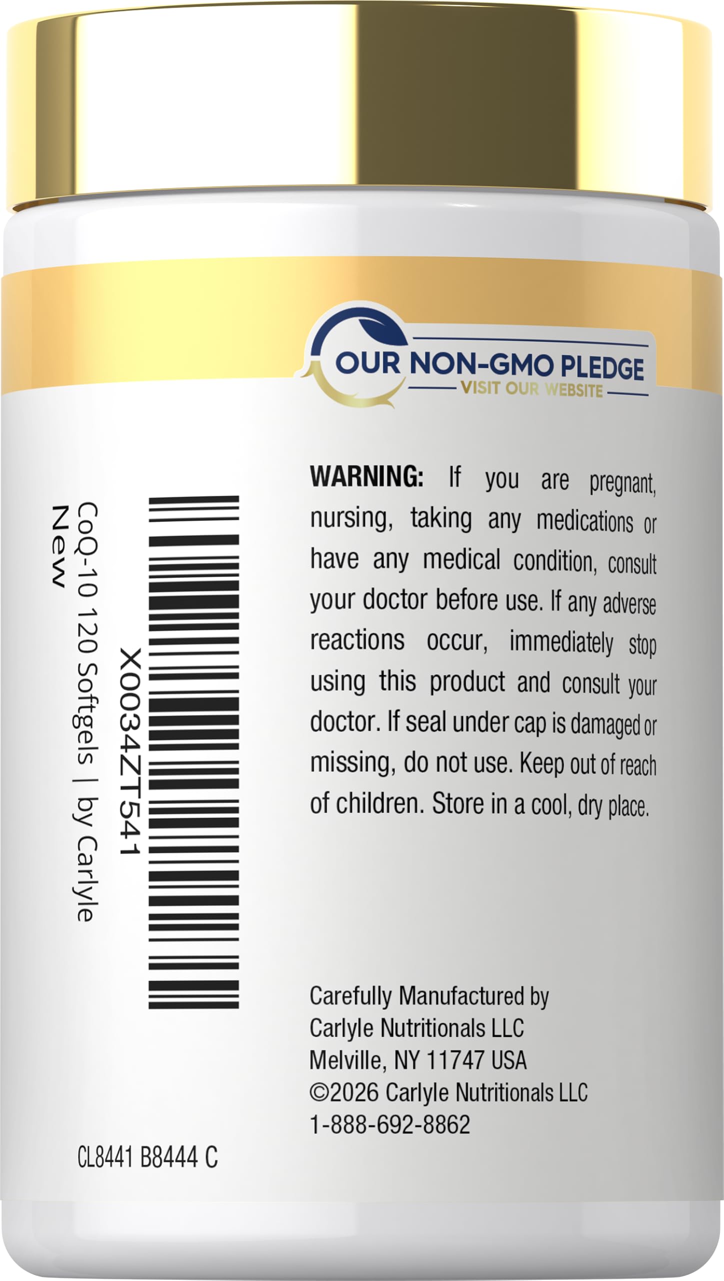Carlyle CoQ10 300mg | 120 Softgels | Mega Q-Sorb Coenzyme Q-10 — Amazon image 3