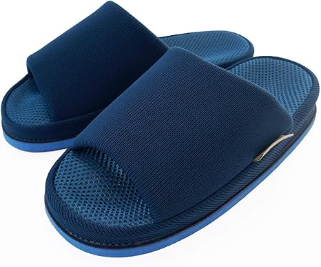 Amazon Co Jp オクムラ スリッパ 足裏 指圧 ツボ押し 厚底 前開き 底が拭ける Lサイズ ブルー リフレ Nraa5901bl ホーム キッチン