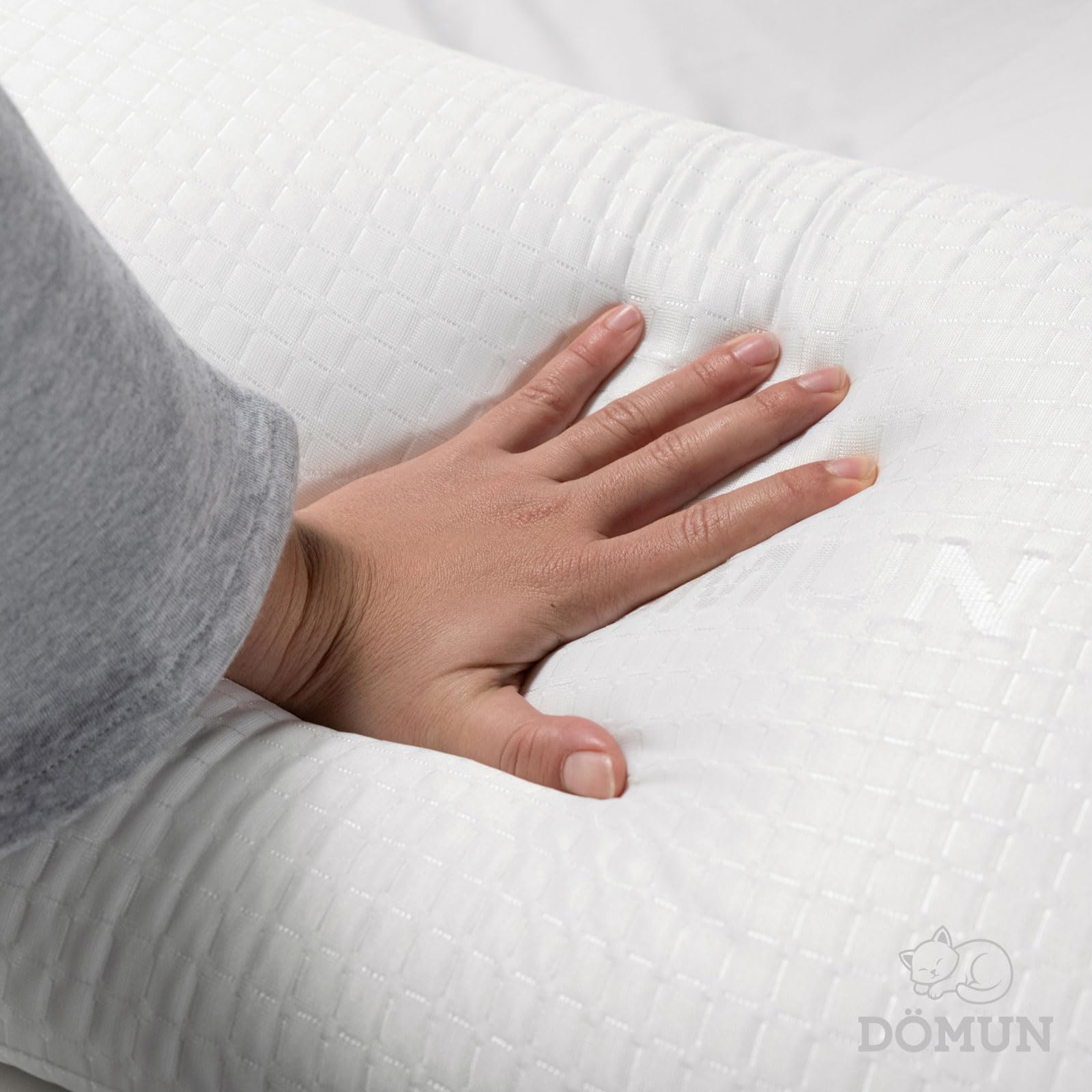 Almohadas viscoelasticas 70 Pack 2 DÖMUN Original, Almohada Cervicales y Cuello Ergonómicas Aloe Vera, Memory Foam Pillow Transpirable para Dormir, Almohada viscoelastica 70x40 Fabricadas en España