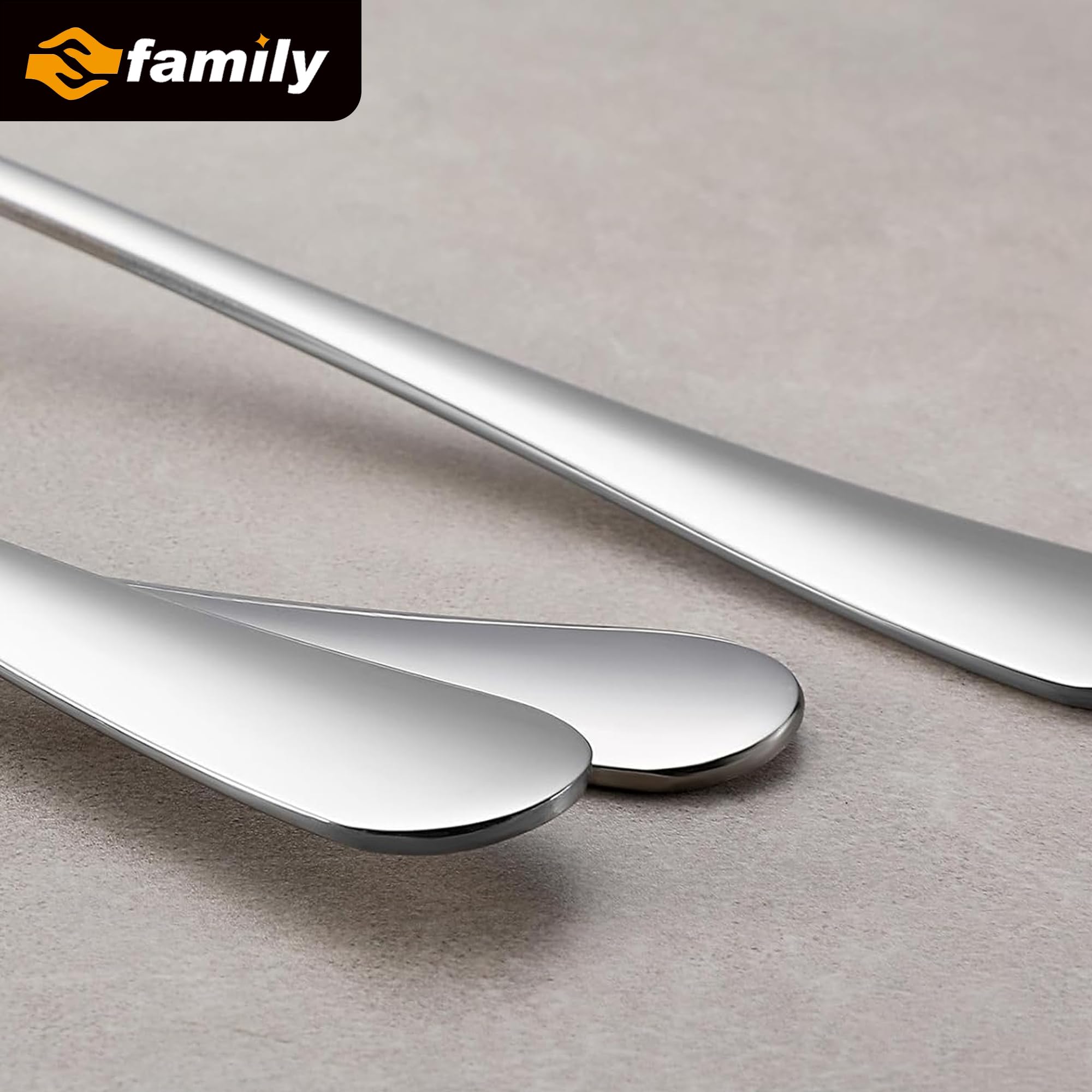 Cuchillo de Carne Acero Inoxidable 21.5x2CM FAMILY Pack 6 Cubiertos Hogar Restaurante