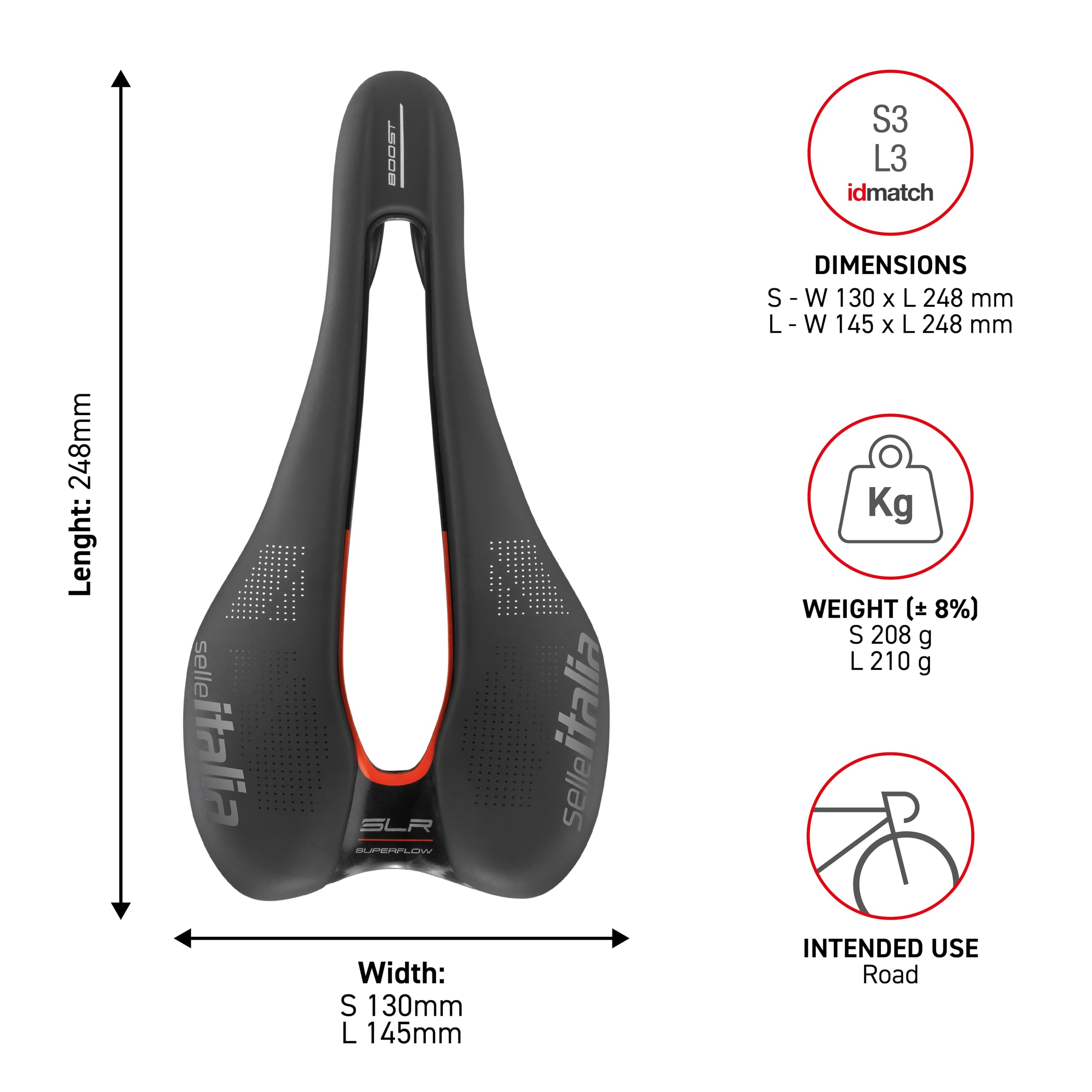 Selle Italia SLR Boost KC TM Superflow - Classic SLR Road Bike