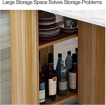 Folding Dining Table Fold Away Dining Table, Space Saving Dining Table, Lightweight Foldable Table with 6 Wheels and 2-Layer Storage Shelf, for Work, Study and Dining (Color : D)