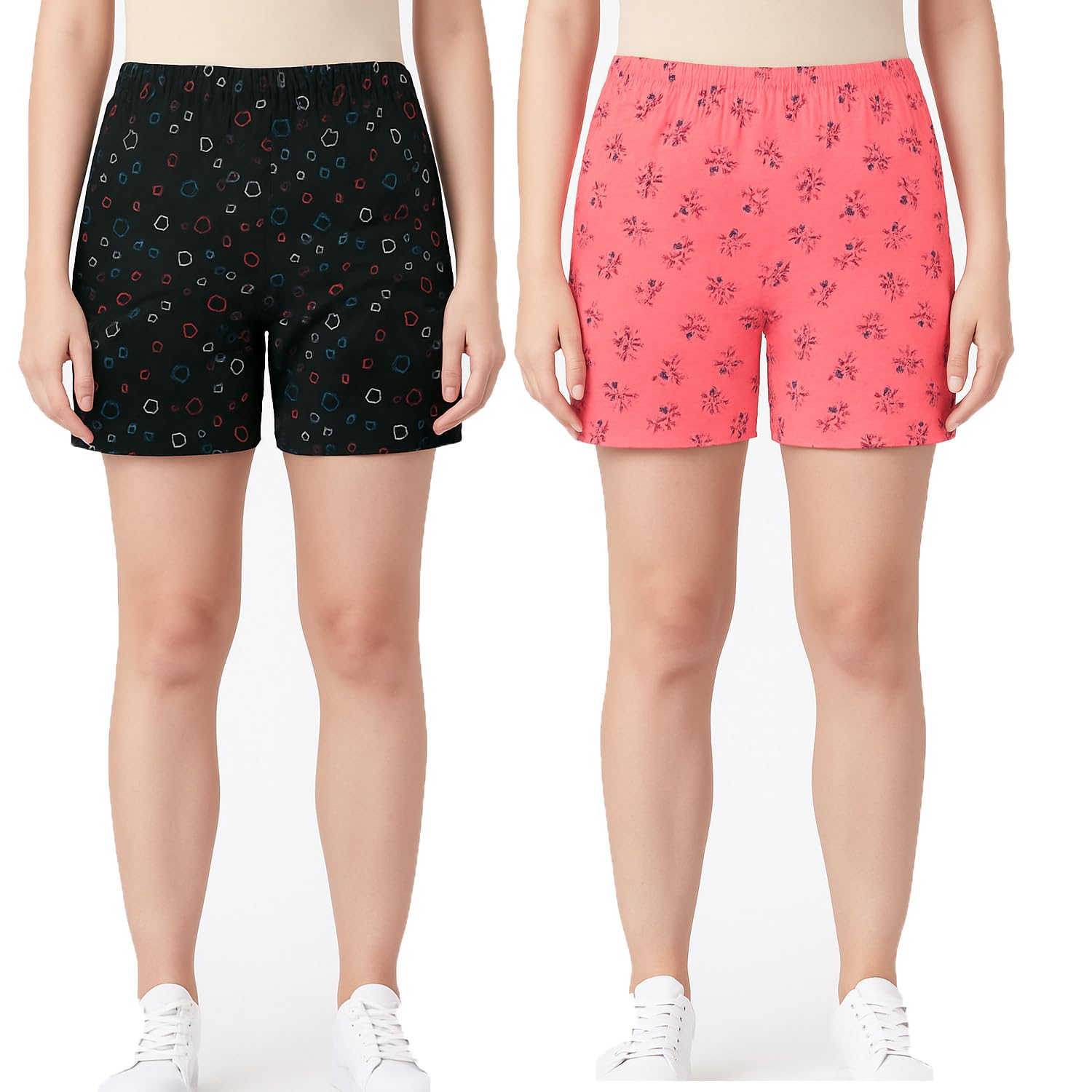 brand flex Womens Printed Cotton Shorts(Pack of 2)-picture-36