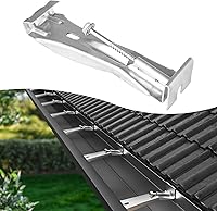 Benfar 25-Pack 6-Inch Hidden Gutter Hangers for K-Style Aluminum Gutters - Rust-Resistant Brackets with Pre-Inserted Screws & Drill Bit