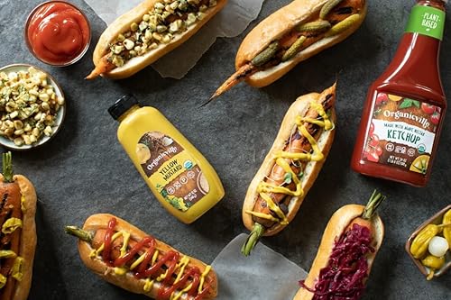 Miniatura 4 de Organicville Ketchup orgánico - Ketchup de tomate, sin gluten, sin OMG, vegano, orgánico USDA, hecho con néctar de agave, salsa de tomate a base de