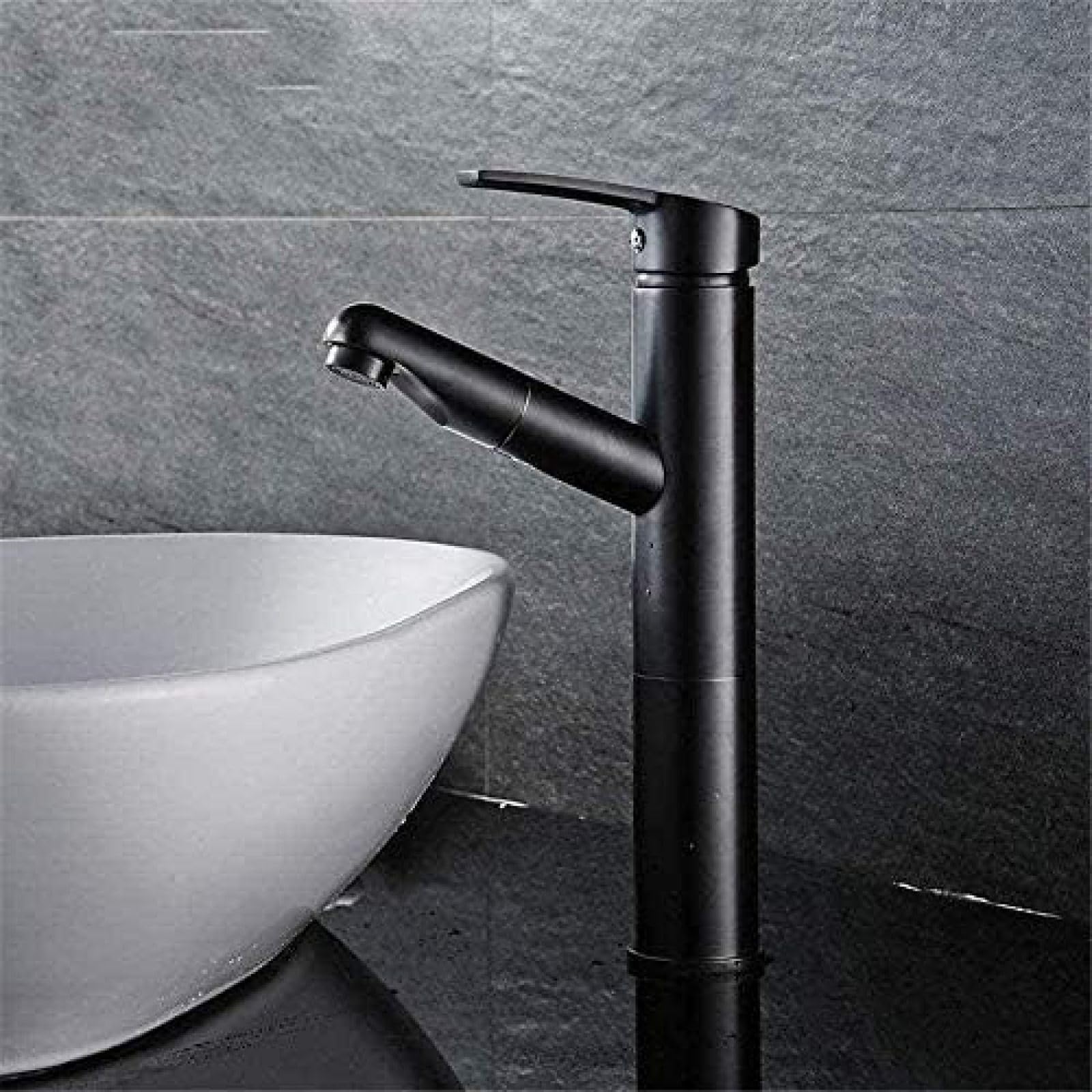 ZYCHSJXA Faucet Kitchen Tap Brass Bathroom Black Basin Vintage Sink Stand Mixer Water Bronze
