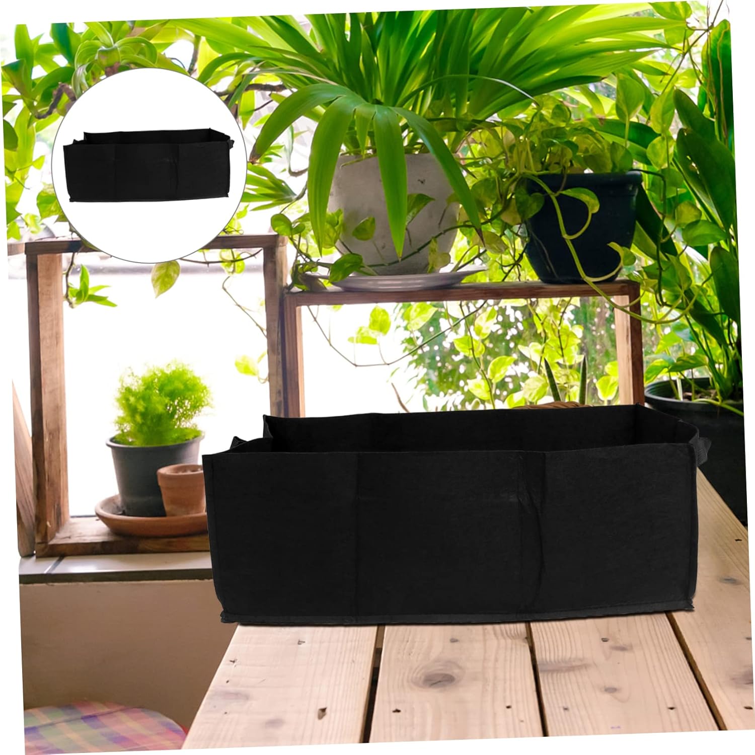 12pcs Large Square Planting Bags Nonwoven Grow Pots for Vegetables and Flowers Breathable Design for Optimal Root Growth for and Balconies Black