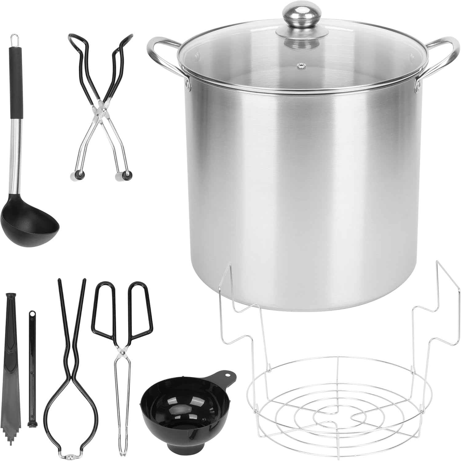 Gtouse 21.5 Quart Canning Pot, Stainless Steel Water Bath