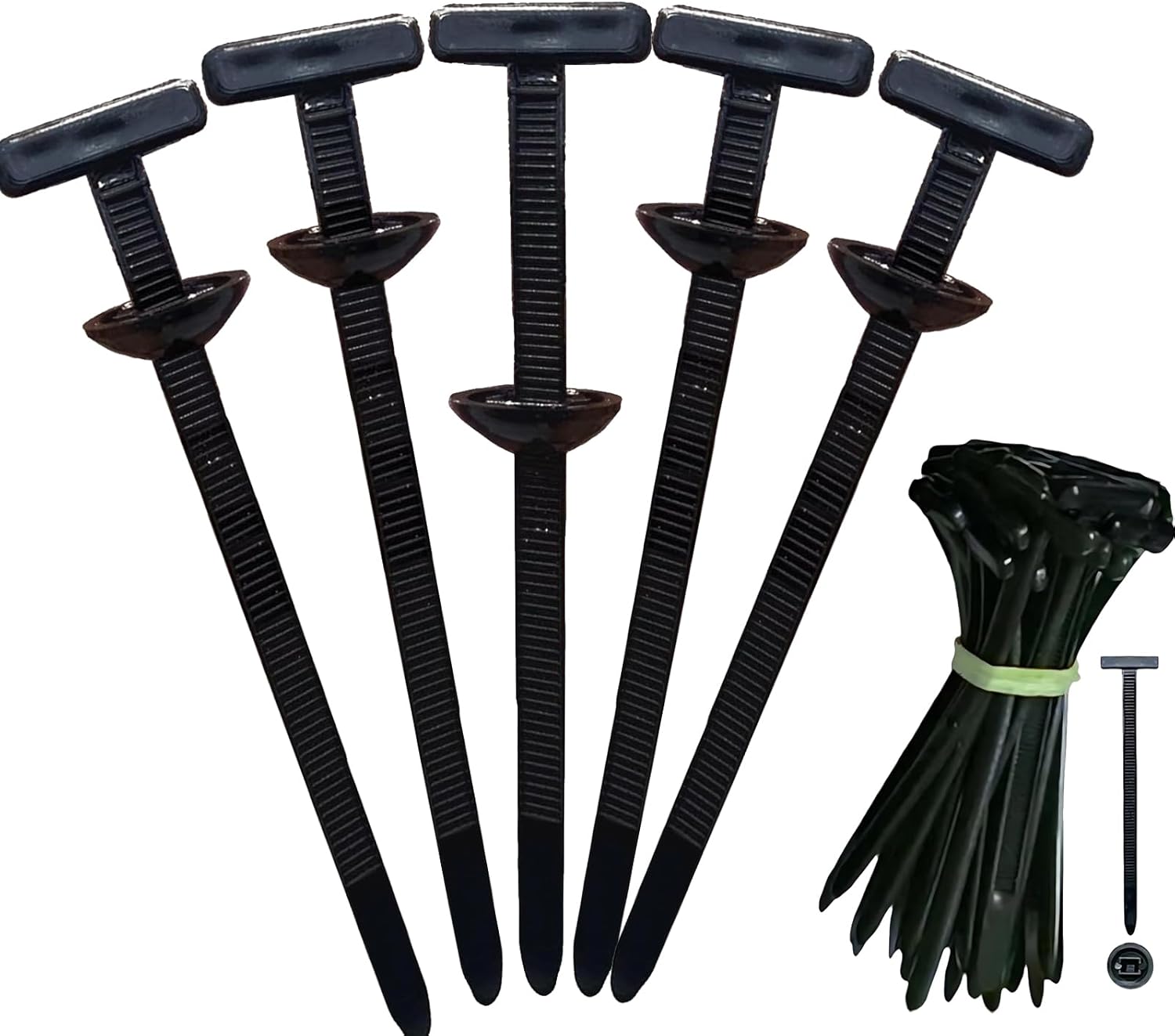 Nylon Universal Cable Tie Buckle Design With Pins and Buttons UV-Resistant black Zipper Small Strap Nylon Cable Ties for Car Fixing
