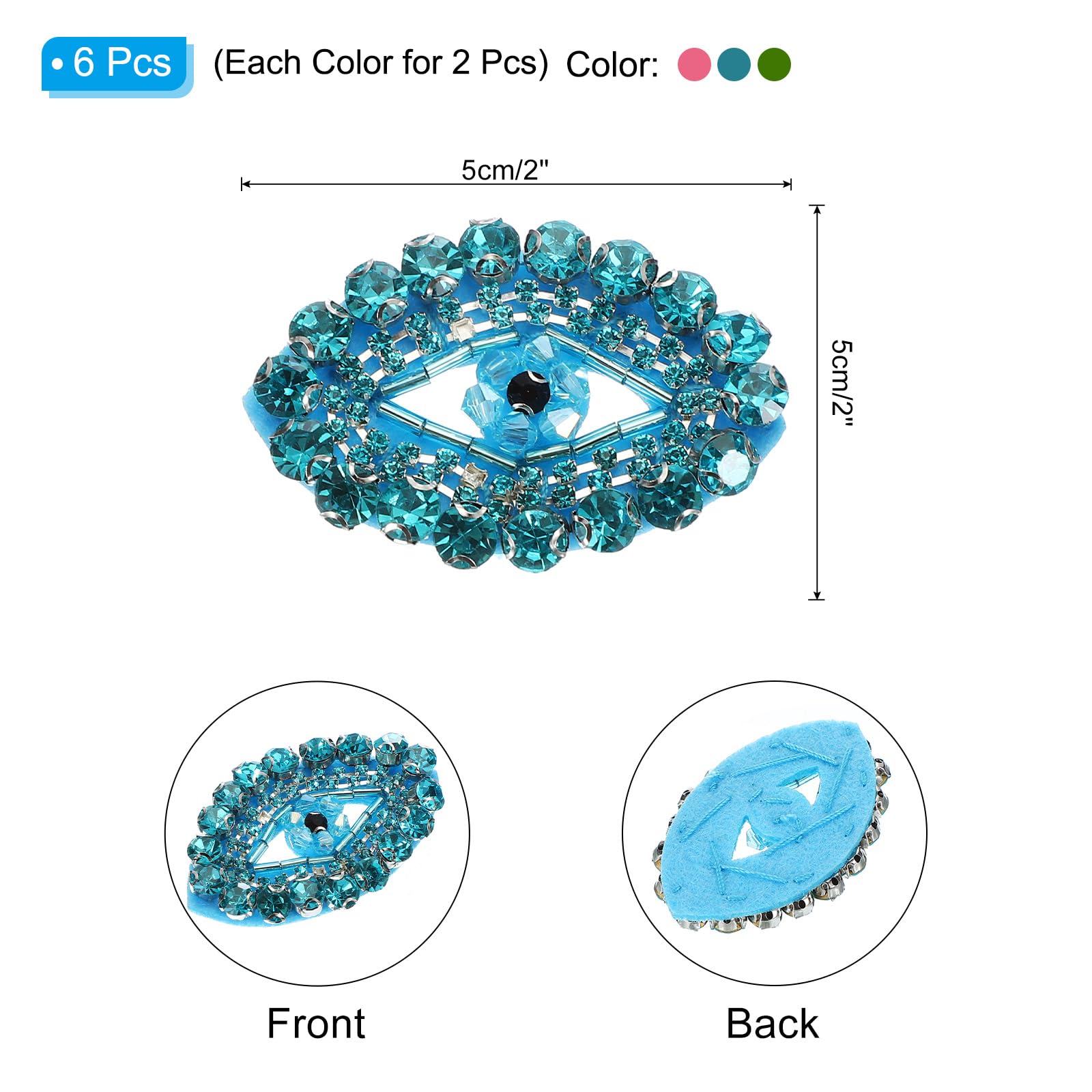 PATIKIL Eye Rhinestone Patches - Image 2