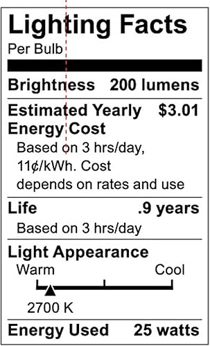 Miniatura 2 de Satco Bombilla T10 S3701 de 120 V, base media, 25 W, esmerilada