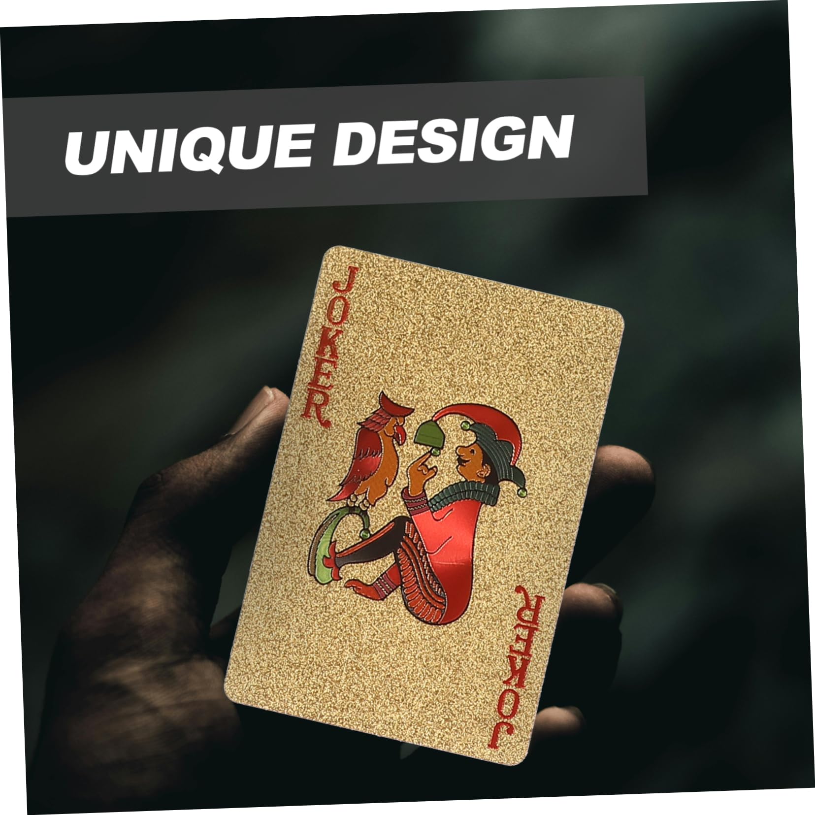 Abaodam 5 Confezioni Di Carte Da Gioco Lamina D'Oro Carte Da Poker Tally Da Gioco Carta Da Gioco Standard Di Partito Puntelli Di Giochi Di Oggetti Di Scena Del