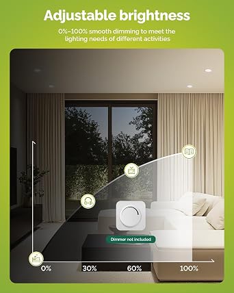 Fondiiz Downlights for Ceiling, Dimmable 6W 3CCT, IP44 Waterproof, 12 Pack [Energy Class D]