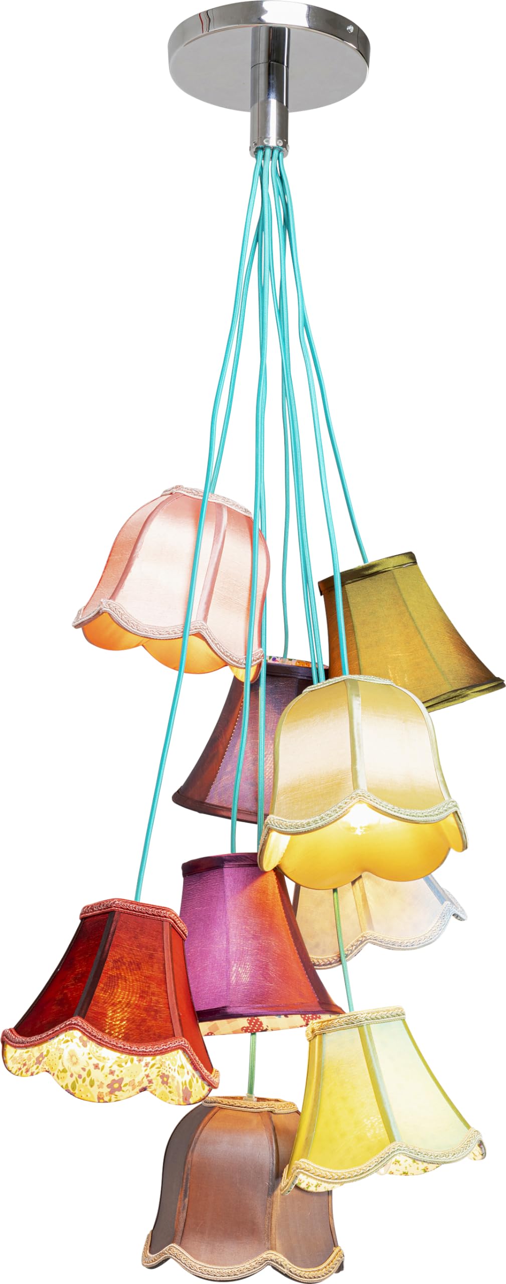 KARE Design Lampada a sospensione Saloon Flowers 9, multicolore