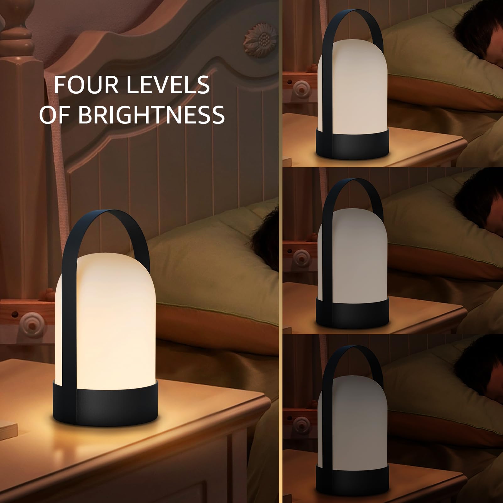 NiceBuy Lampada da tavolo a LED senza fili, dimmerabile, 8 colori che cambiano colore, batteria USB, ricaricabile, per esterni, senza fili, piccola, con telecomando, per campeggio, soggiorno, esterni,