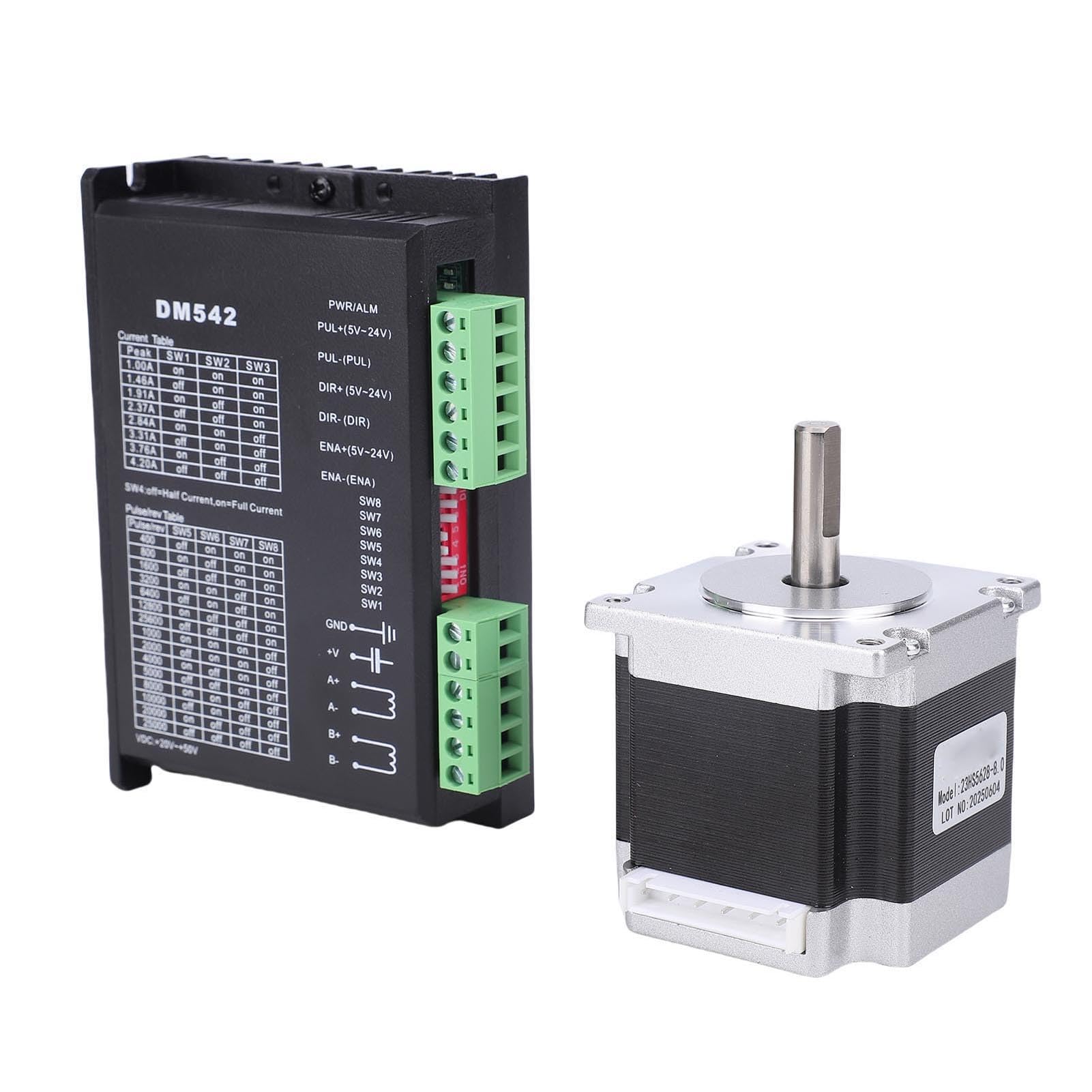 Schrittmotor-Kit mit Geschlossenem Regelkreis Nema 23, Hohes Drehmoment 126 N.cm für CNC-Graviermaschine, 8 Mm Welle, 2,8 A-Einheit