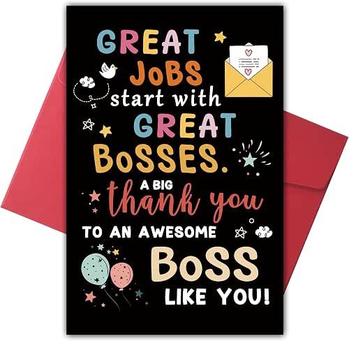 Great Jobs Start with Great Bosses Card, Thank You Greeting