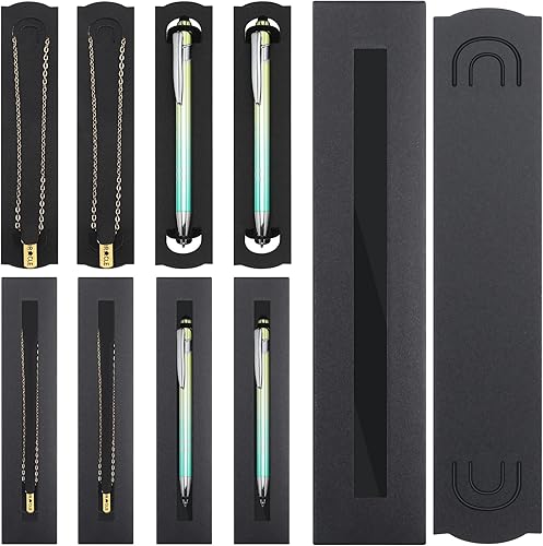 Chivao 40 juegos de cajas e insertos para bolígrafos epoxi, caja de regalo, kit de tarjetas de exhibición, socios para bolígrafos con purpurina,